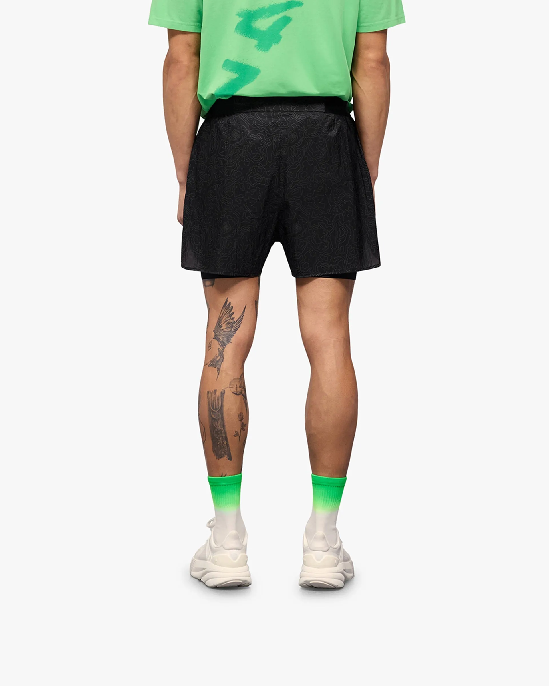 247 Contour 2-In-1 Run Shorts - Black Stay Cool Wear