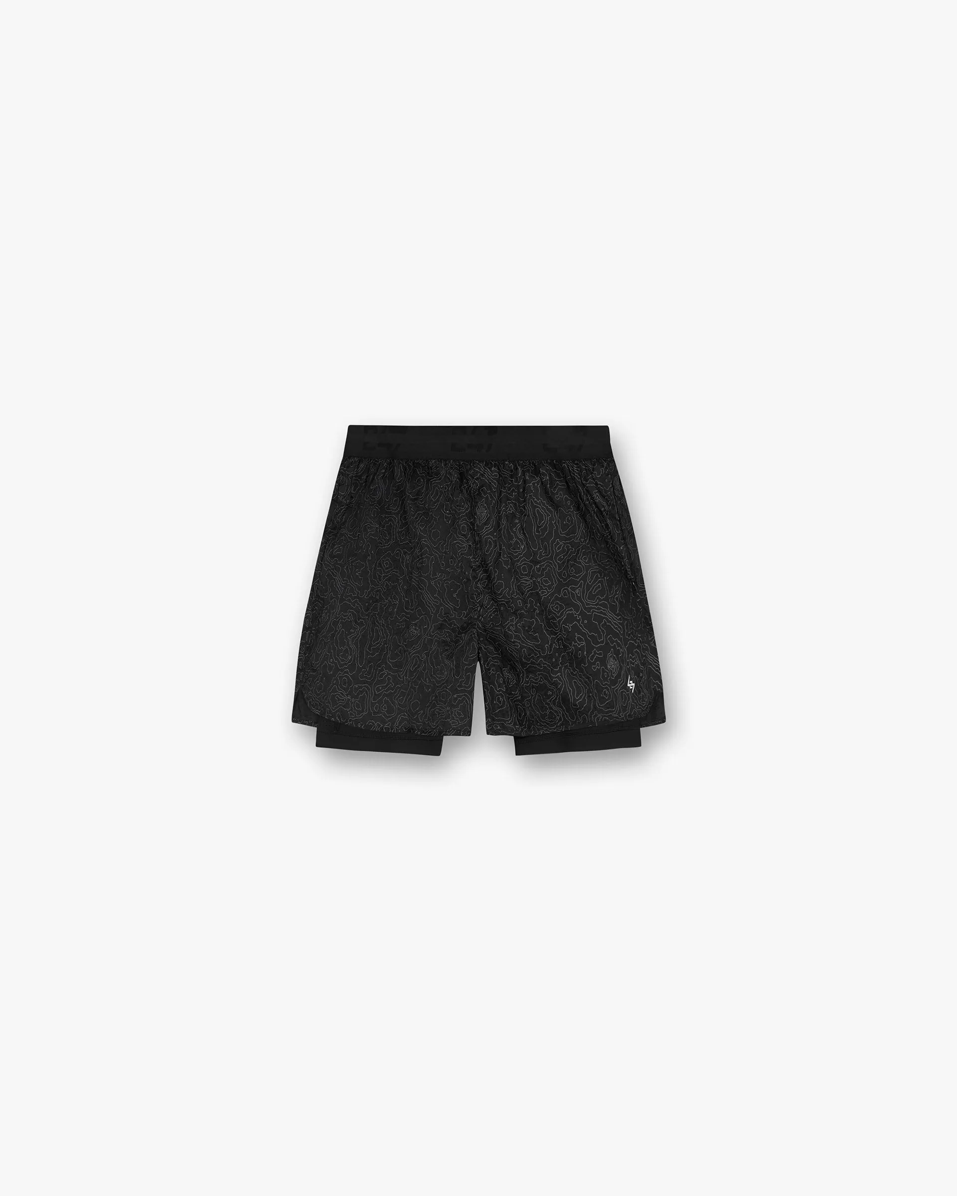 Baby shower gift Weekend Outfit 247 Contour 2-In-1 Run Shorts - Black