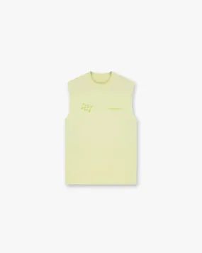 Smart Fashion High-Quality Cotton 247 Future Terrains Oversized Tank - Shadow Lime