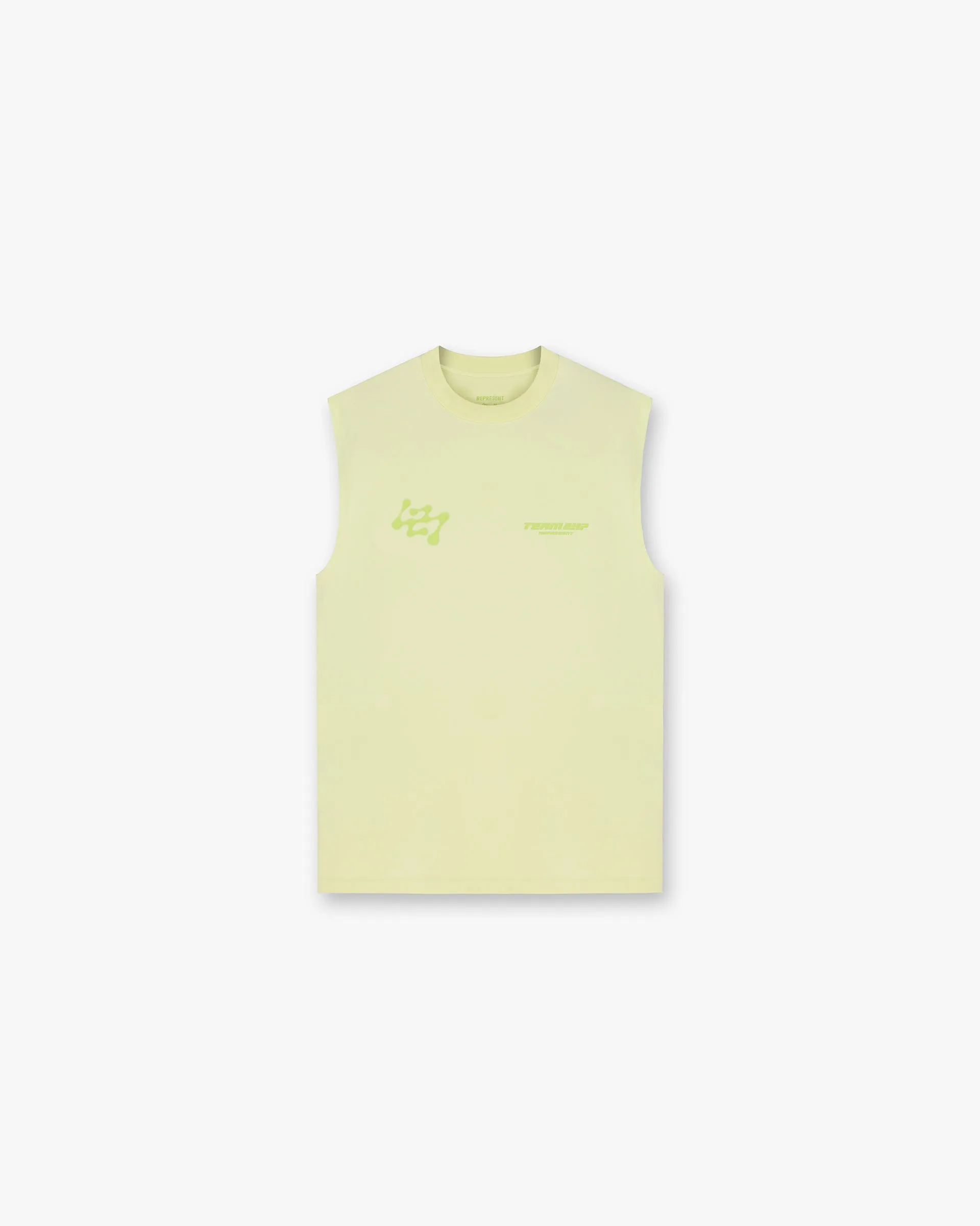 Smart Fashion High-Quality Cotton 247 Future Terrains Oversized Tank - Shadow Lime