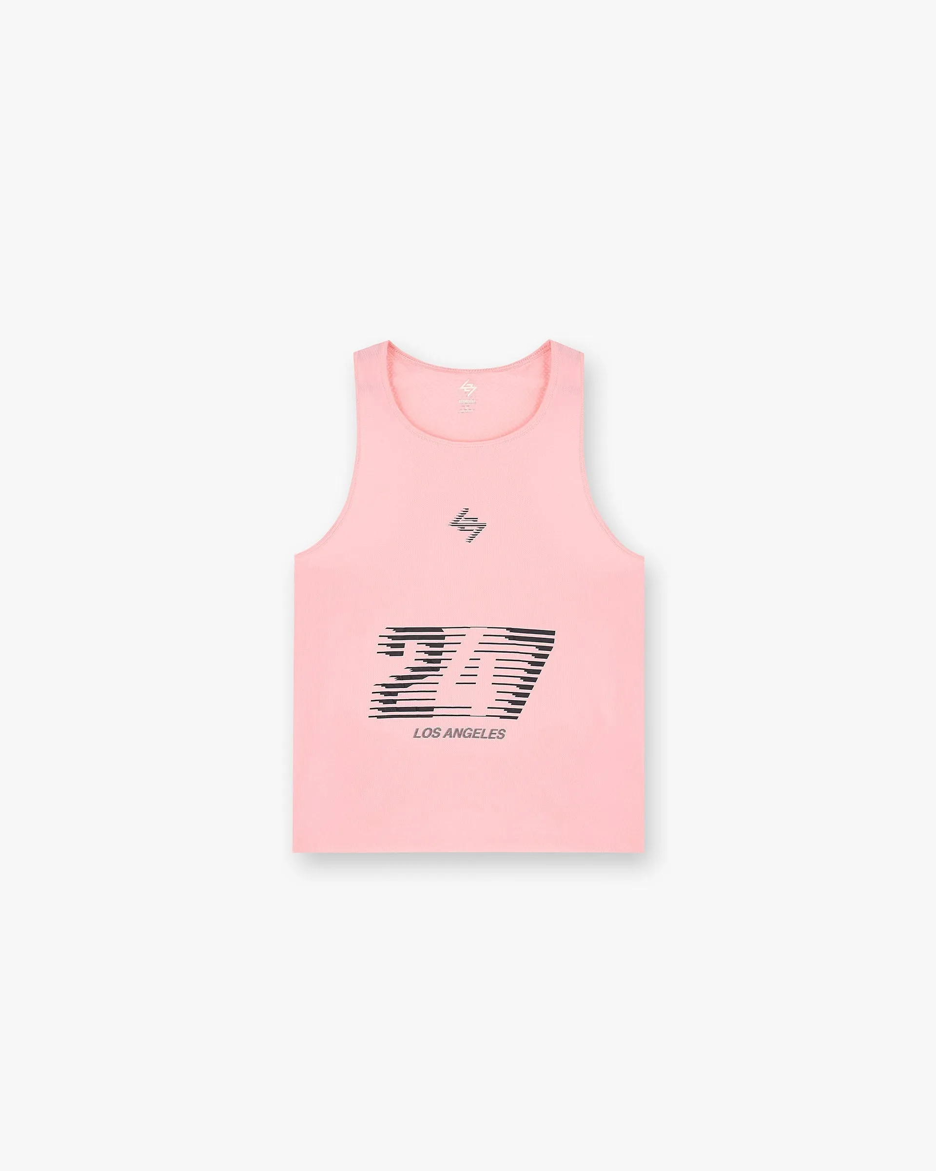 247 Los Angeles Singlet - Pink Comfort Stretch Wear Standard Body Fit