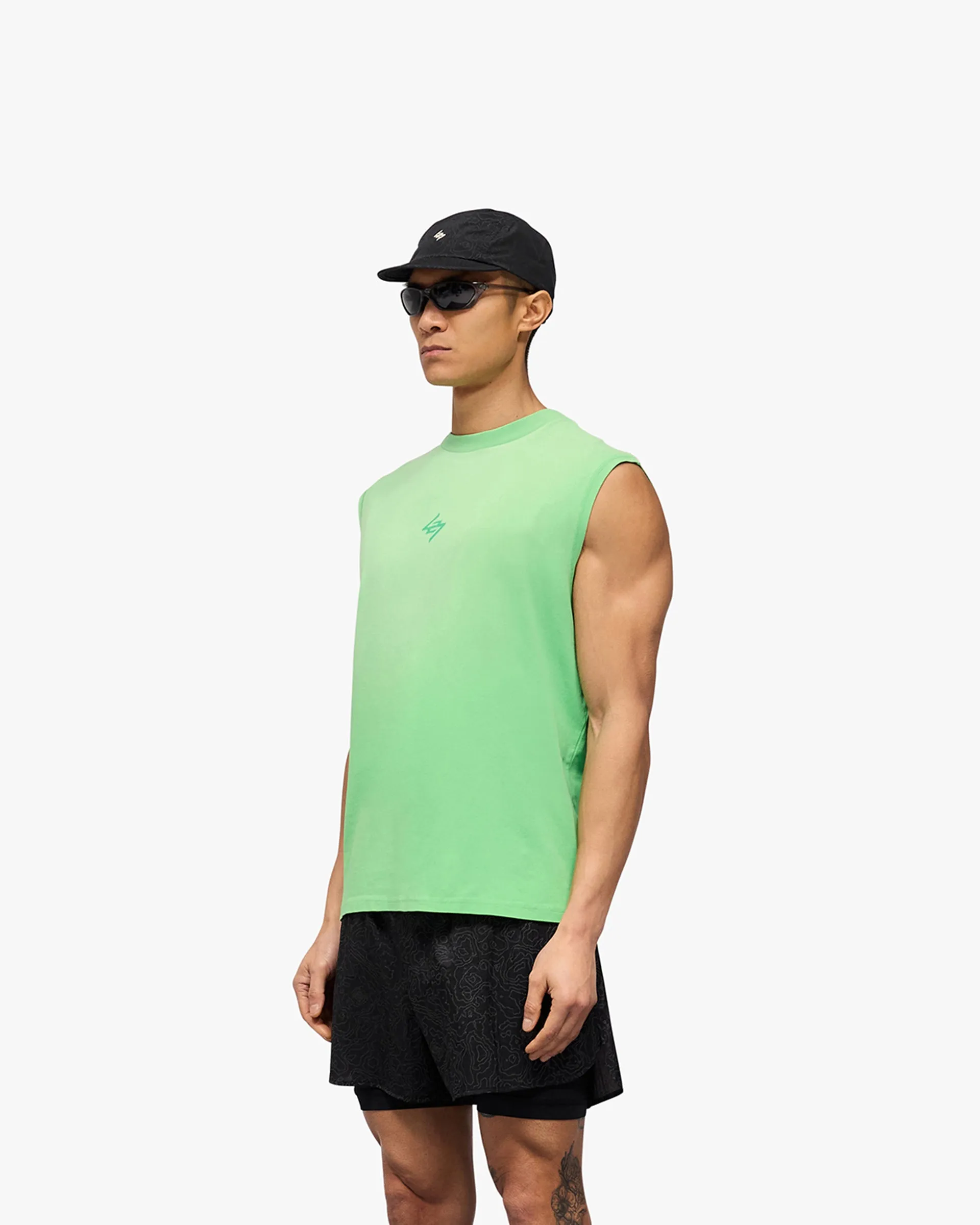 247 Motion Oversized Tank - Speed Green long sleeved