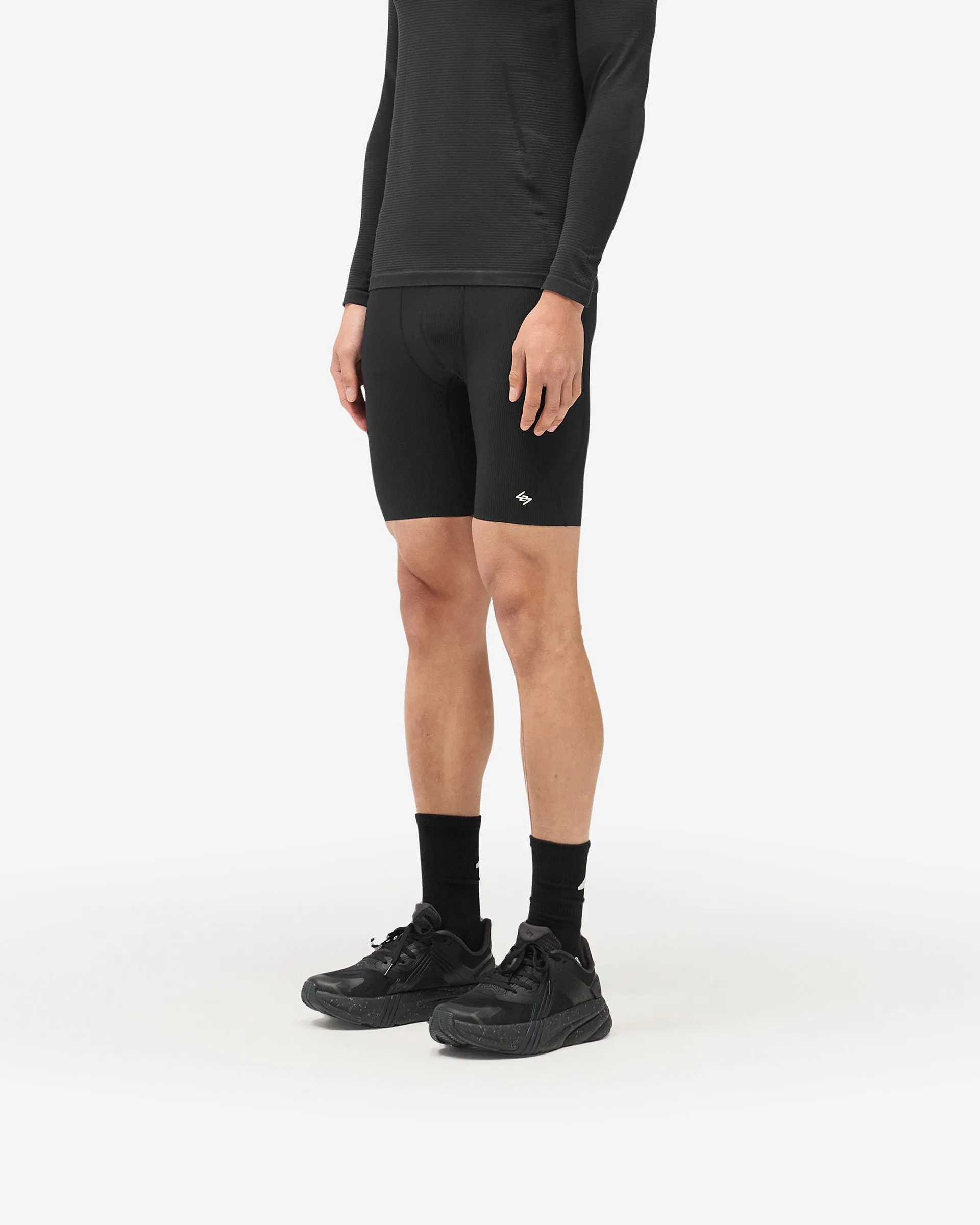 cycling clothing 247 Ribbed Half Tight - Black