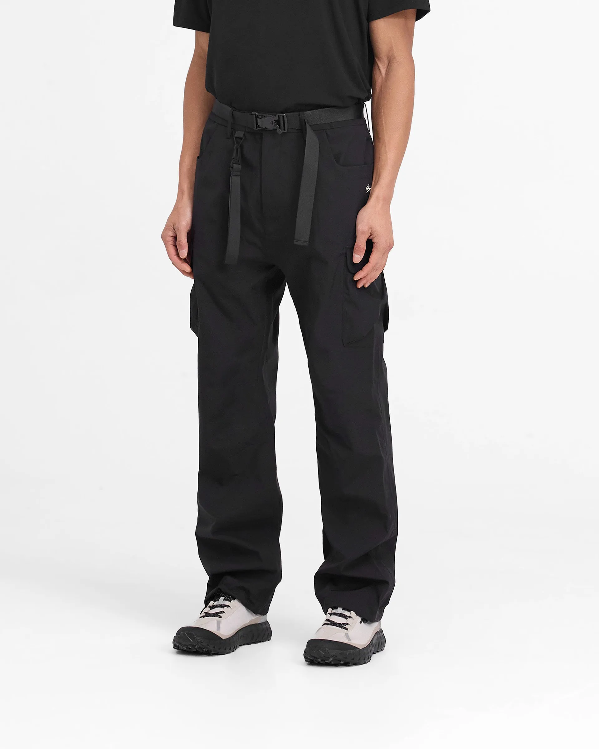 Contrast Trim 247 Technical Cargo Pant - Black