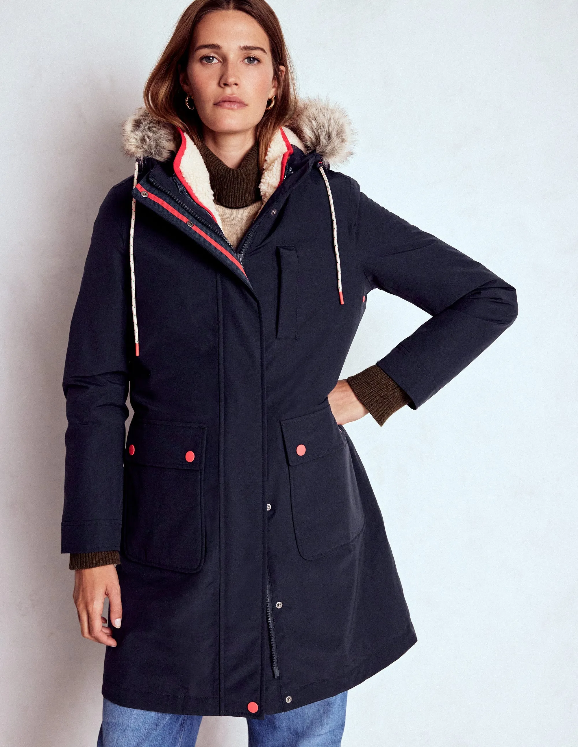 4-In-1 Hooded Parka-Navy On Duty Layer Smart Casual Piece