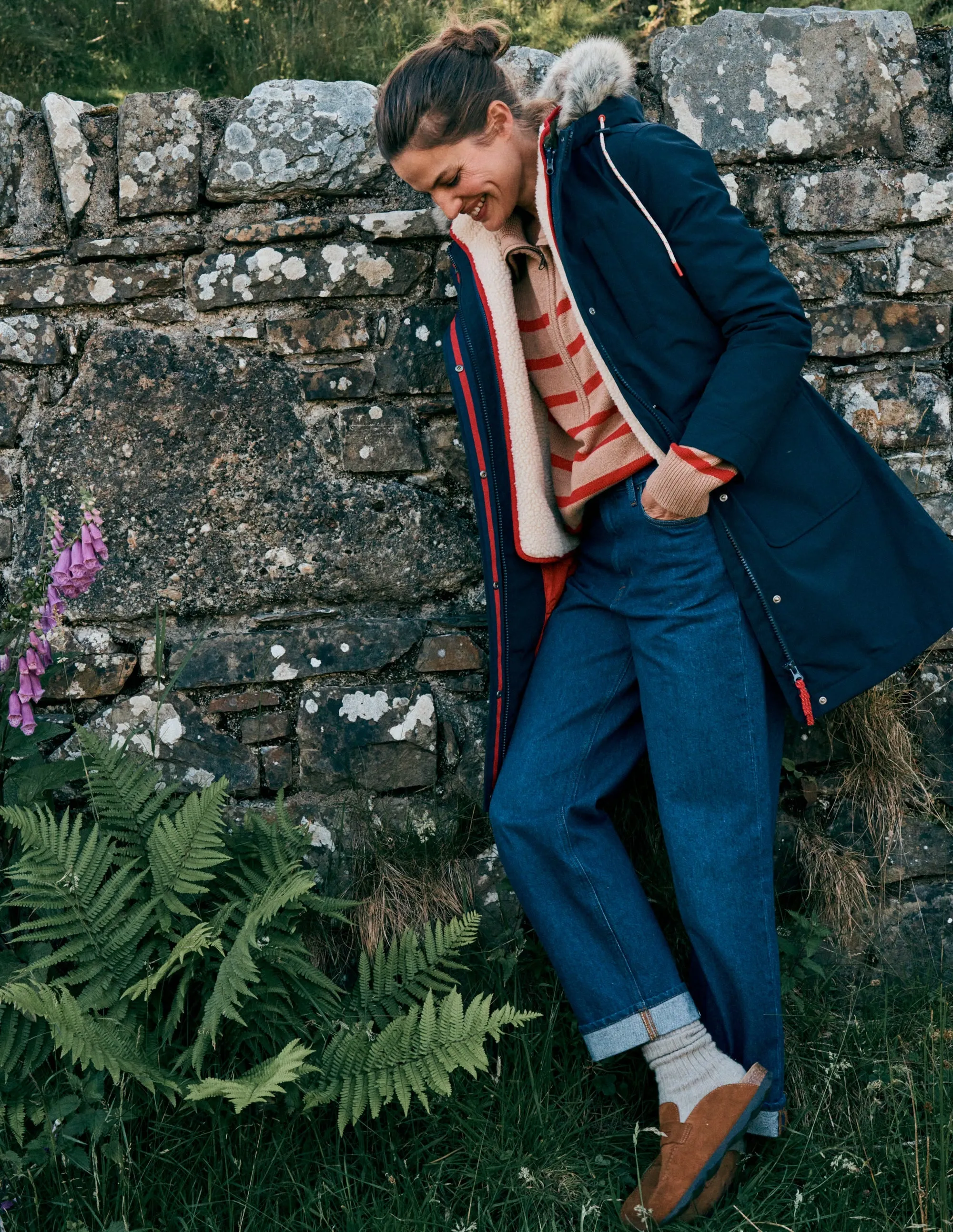 4-In-1 Hooded Parka-Navy UV protection layer Reflective Detailing