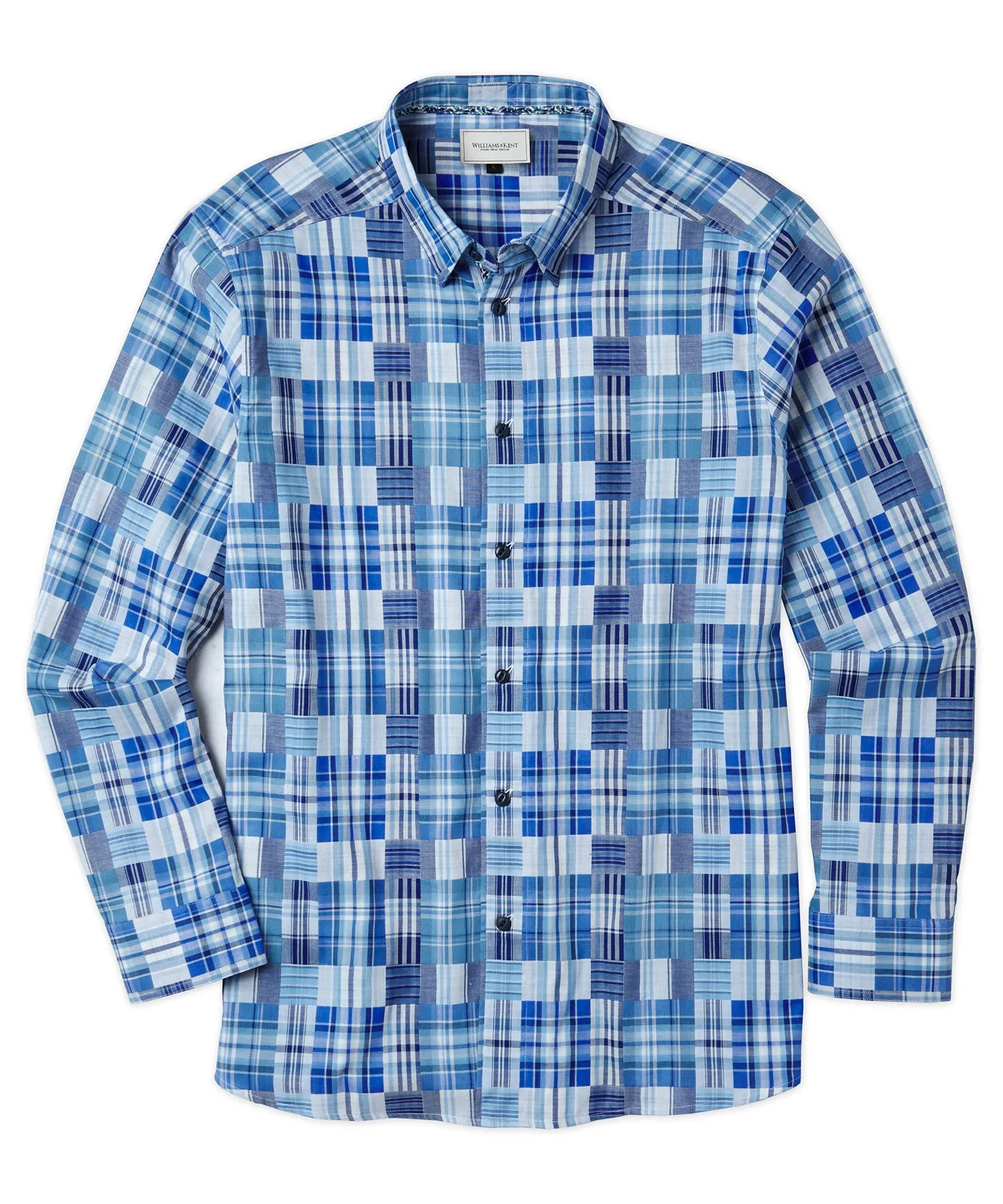 Sporty Design Multi Functional Pockets Pure Linen Plaid Sport Shirt