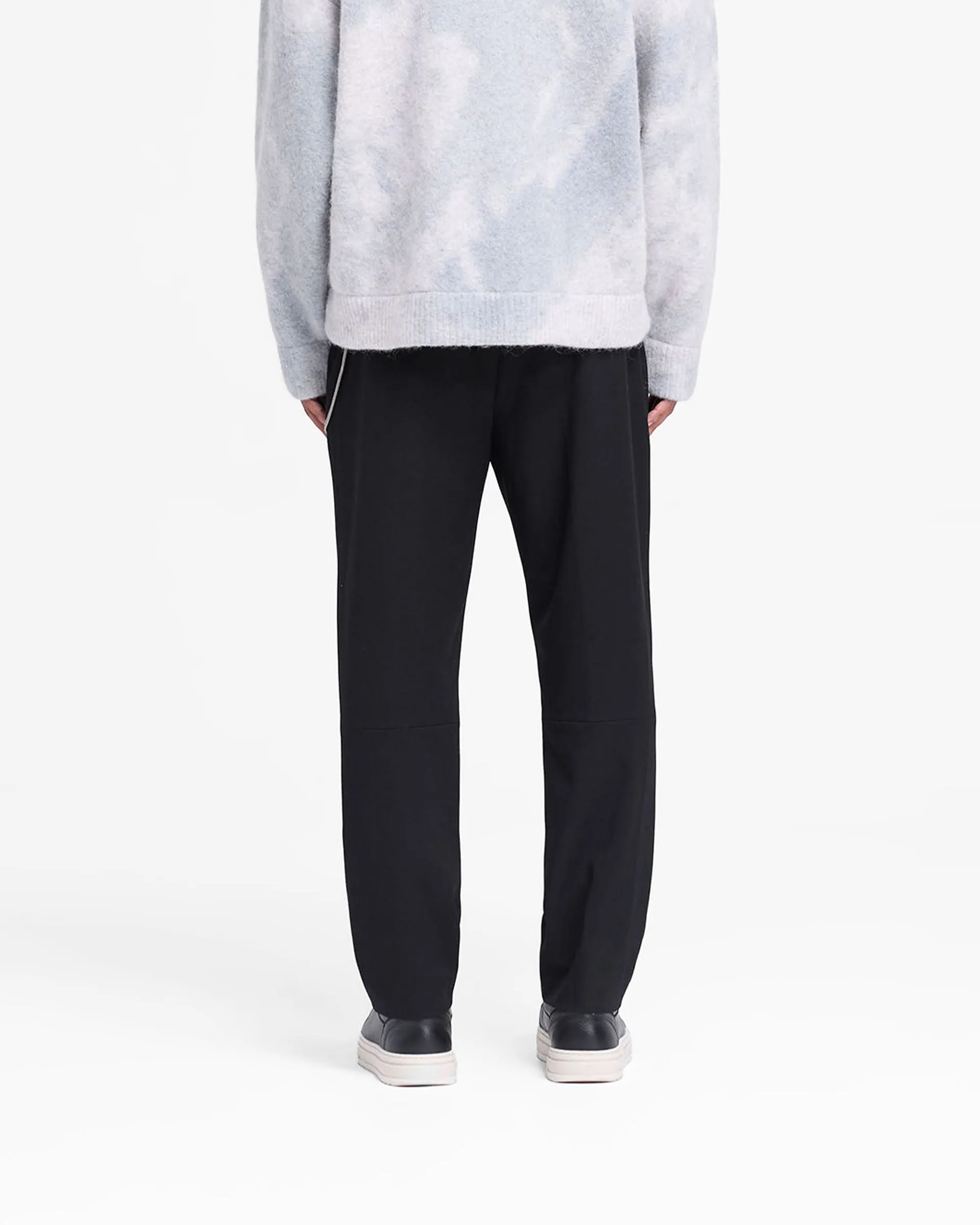 Soft and Light Comfy Waistband Smoking Pant - Black