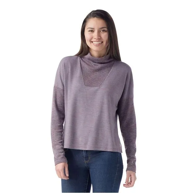 Active Wear Interlock Knit Women's Thermal Merino Rib Top