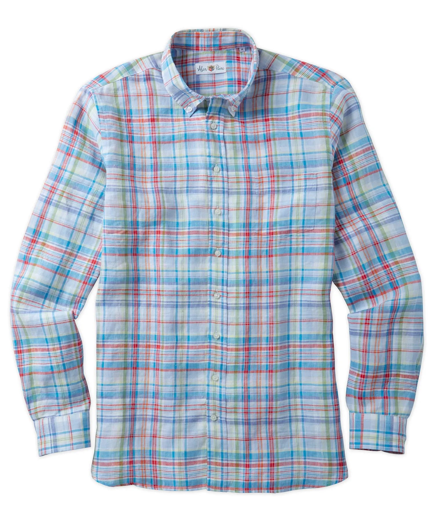 Alan Paine of England Linen Sport Shirt Classic Look Anti Odor Treatment