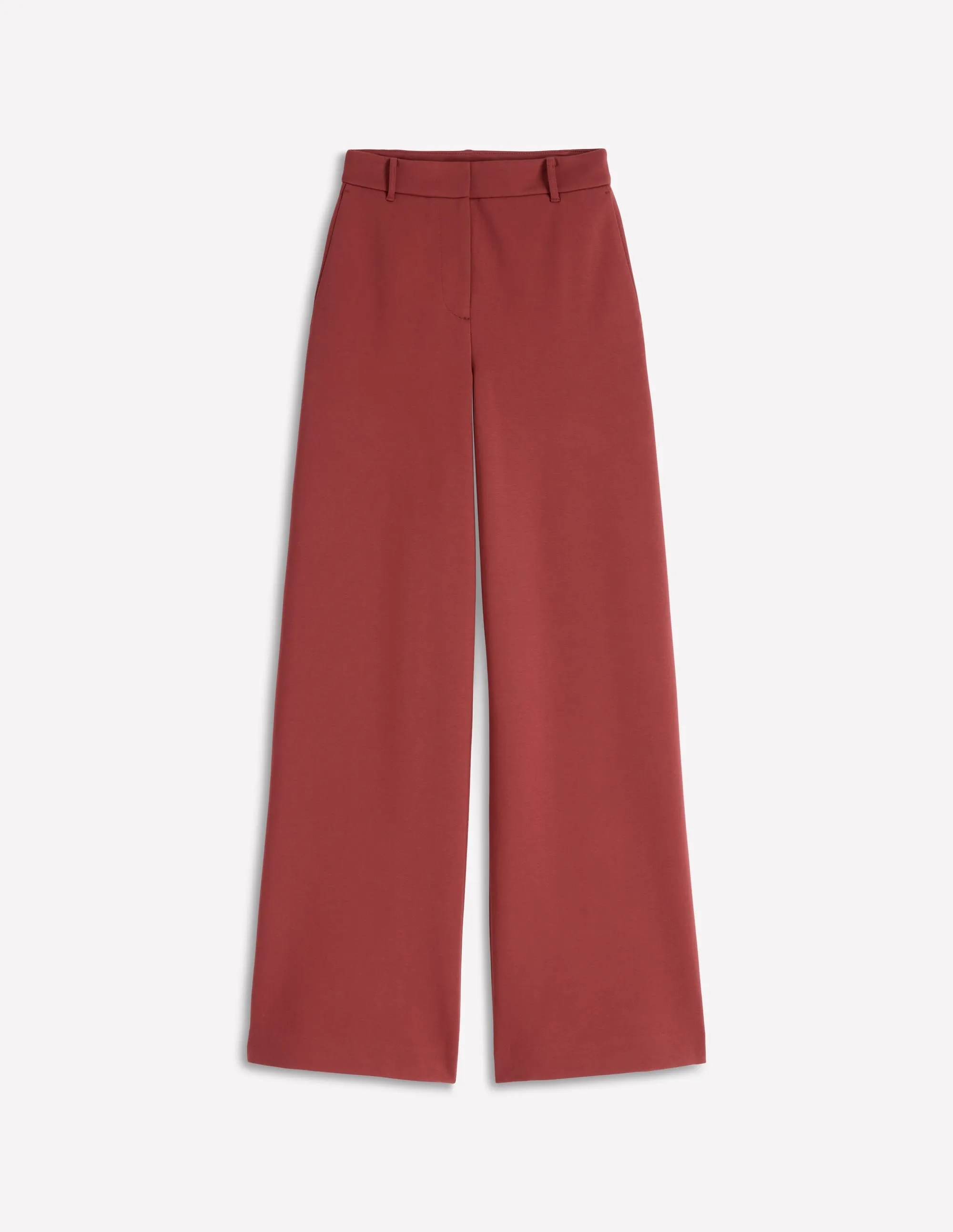 All Around Fit Tall Length Belgravia Ponte Trousers-Chestnut