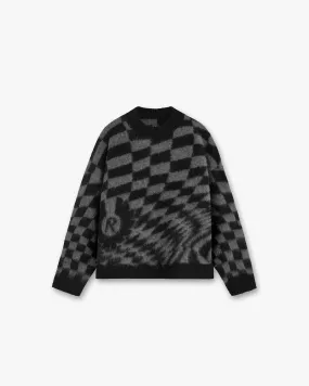 Represent X Belstaff Checkerboard Knit Sweater - Shadow All-Season Comfort Layered Style