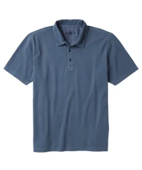 Ribbed Trim Alan Paine Weymouth Garment Dyed Cotton Pique Polo Shirt