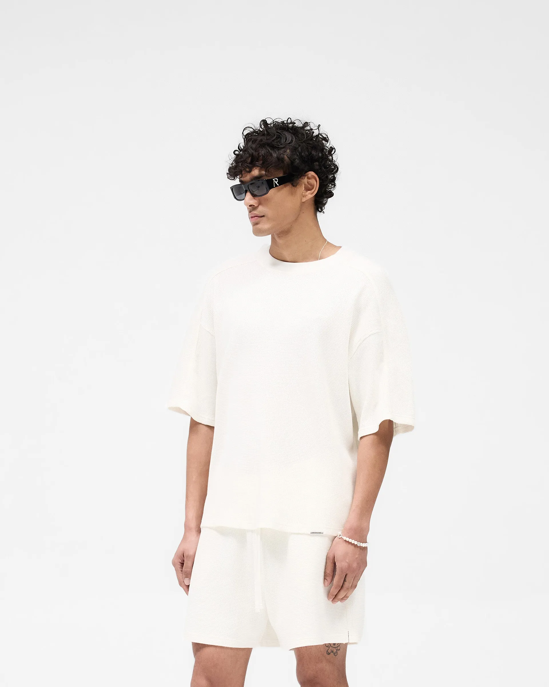 Waffle T-Shirt - Flat White Heathered Texture Holiday Wear