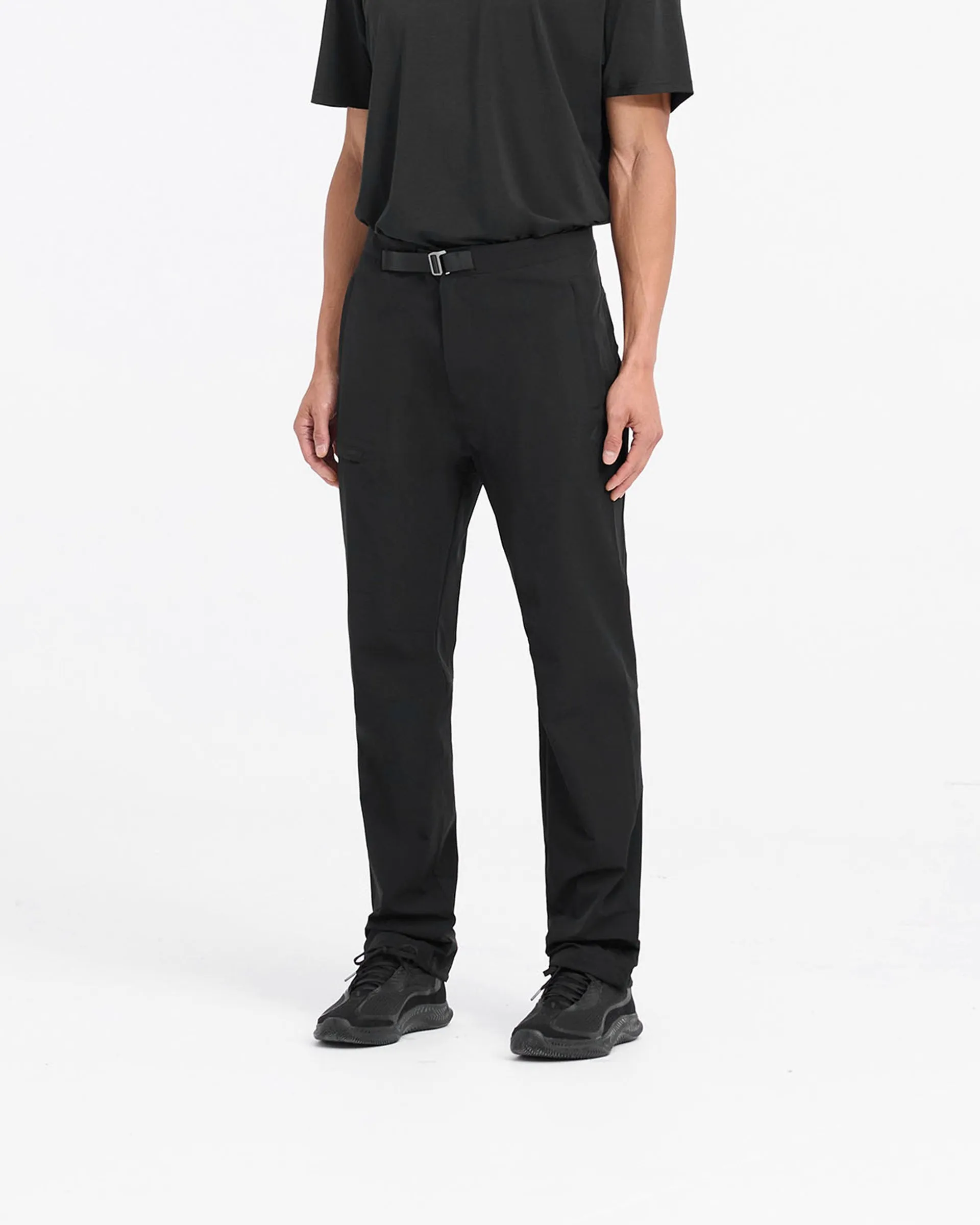 247 Mission Pant - Black Slimline Fit Double Stitched
