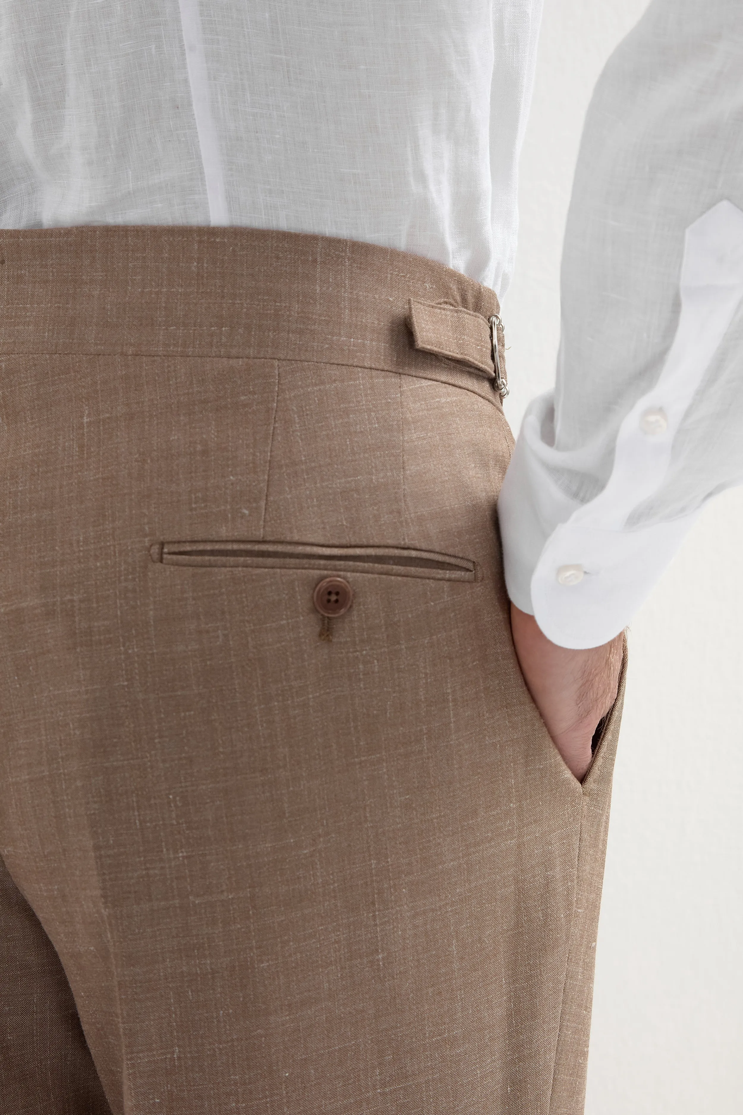 Office Mood DurableReinforcedElbow Almond Soragna trousers - Made in Italy