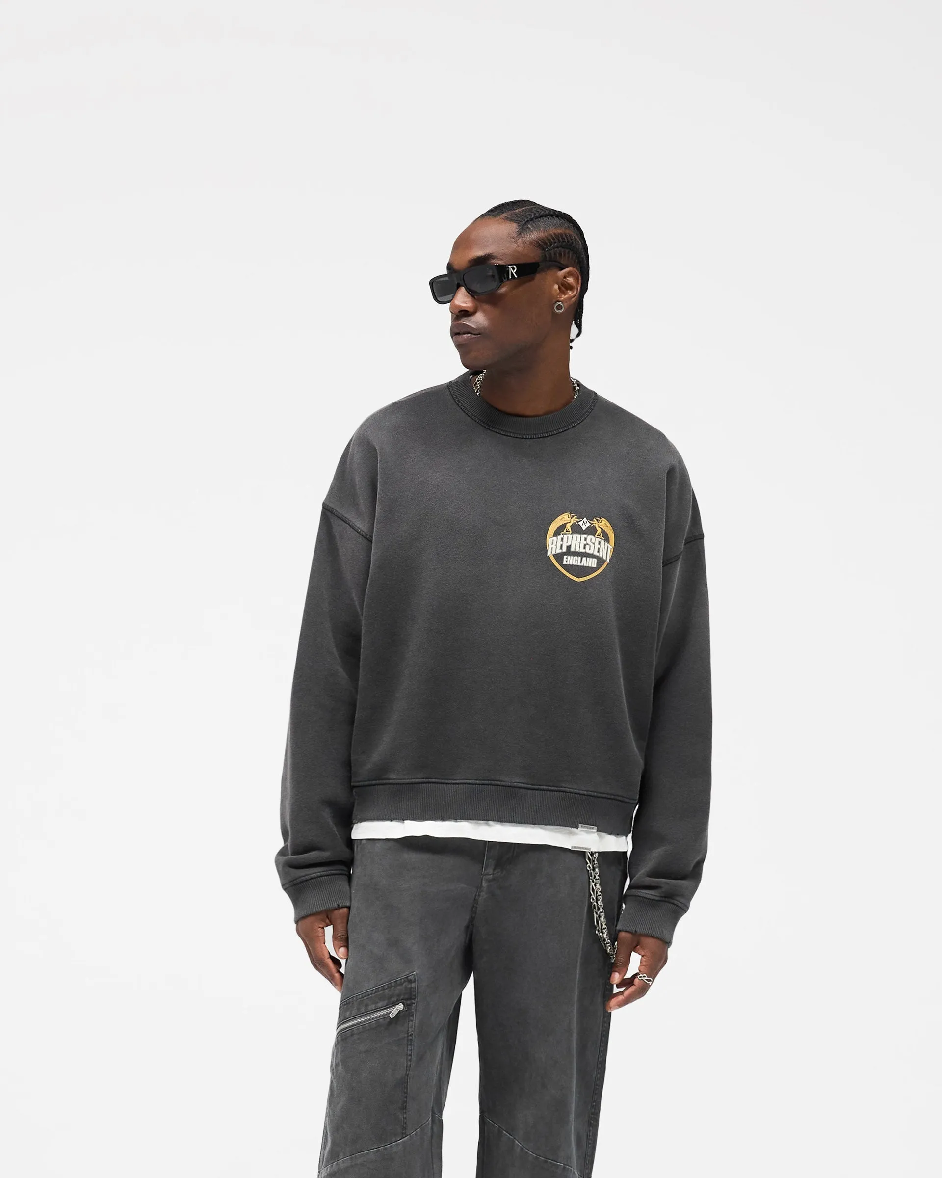 Angel Border Sweater - Stained Black product sporty style statement