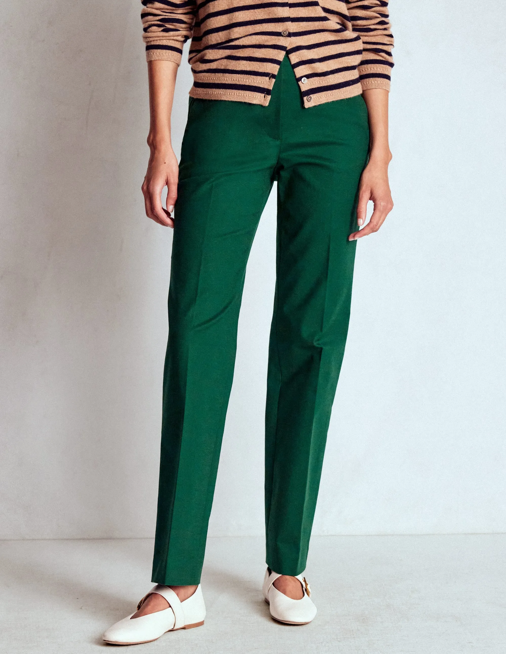 Supportive Fit Full Length Canonbury Trousers-Emerald Green