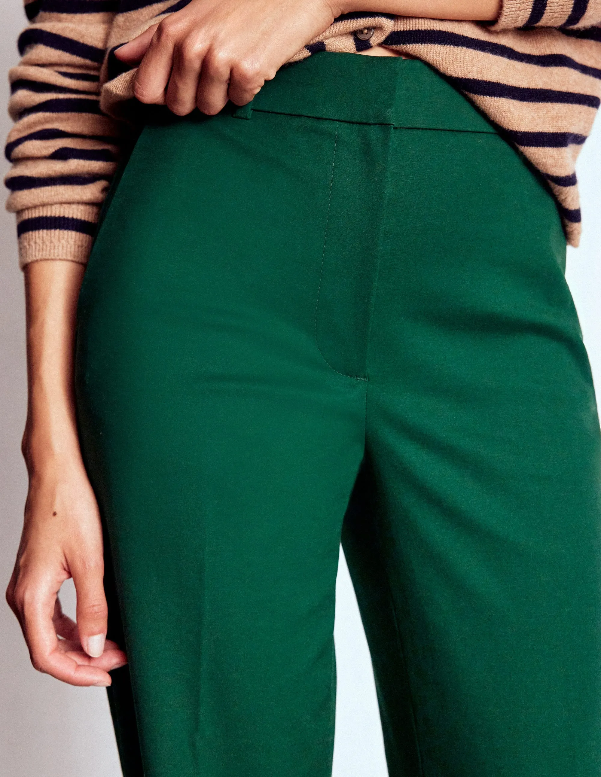 TearResistantMaterial Seasonless wear Full Length Canonbury Trousers-Emerald Green
