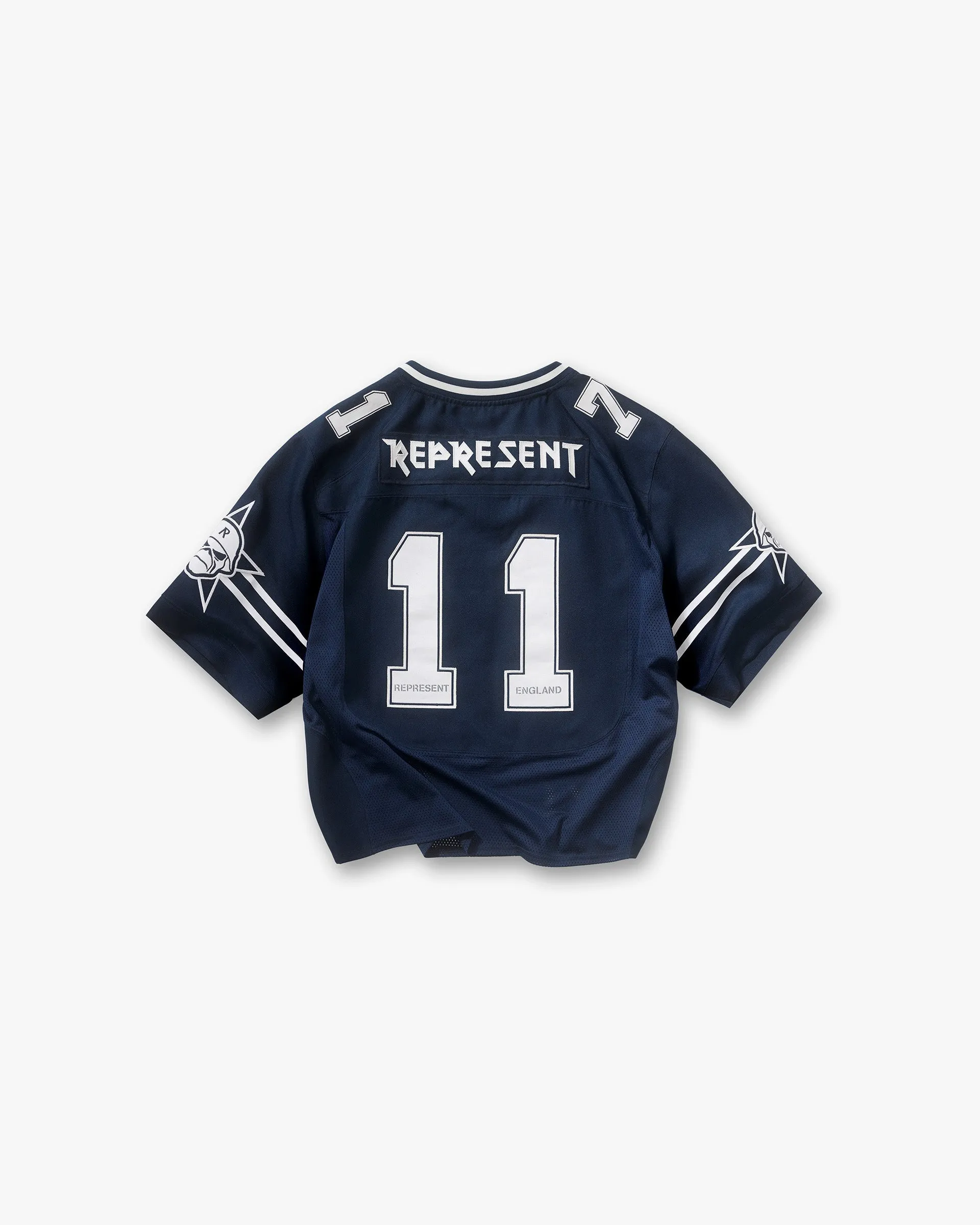 Represent X Iron Maiden Anniversary Jersey - Mid Blue High Quality Printing
