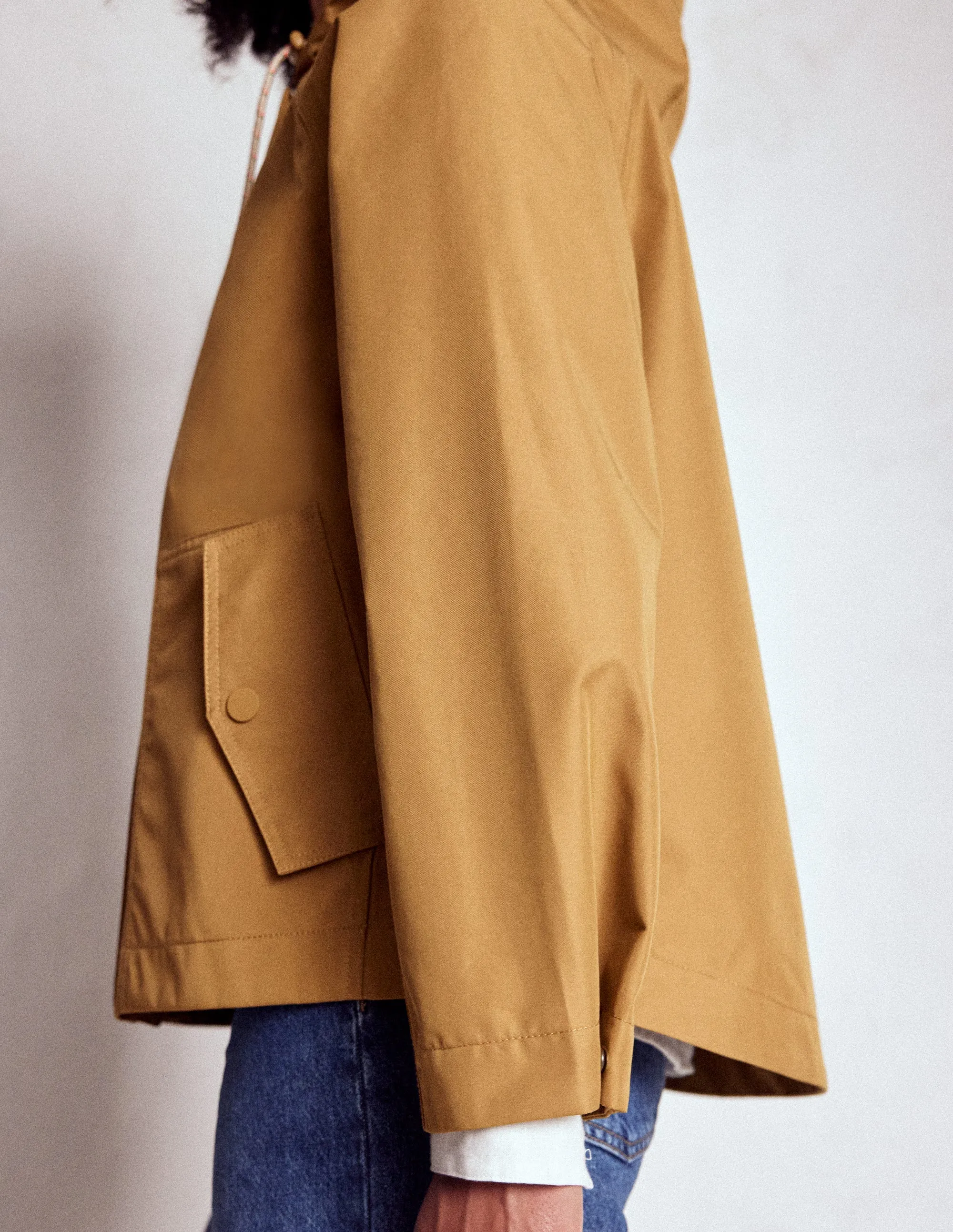 Everyday Layer Style Sport Inspired Style Lightweight Rain Mac-Hazelnut Brown