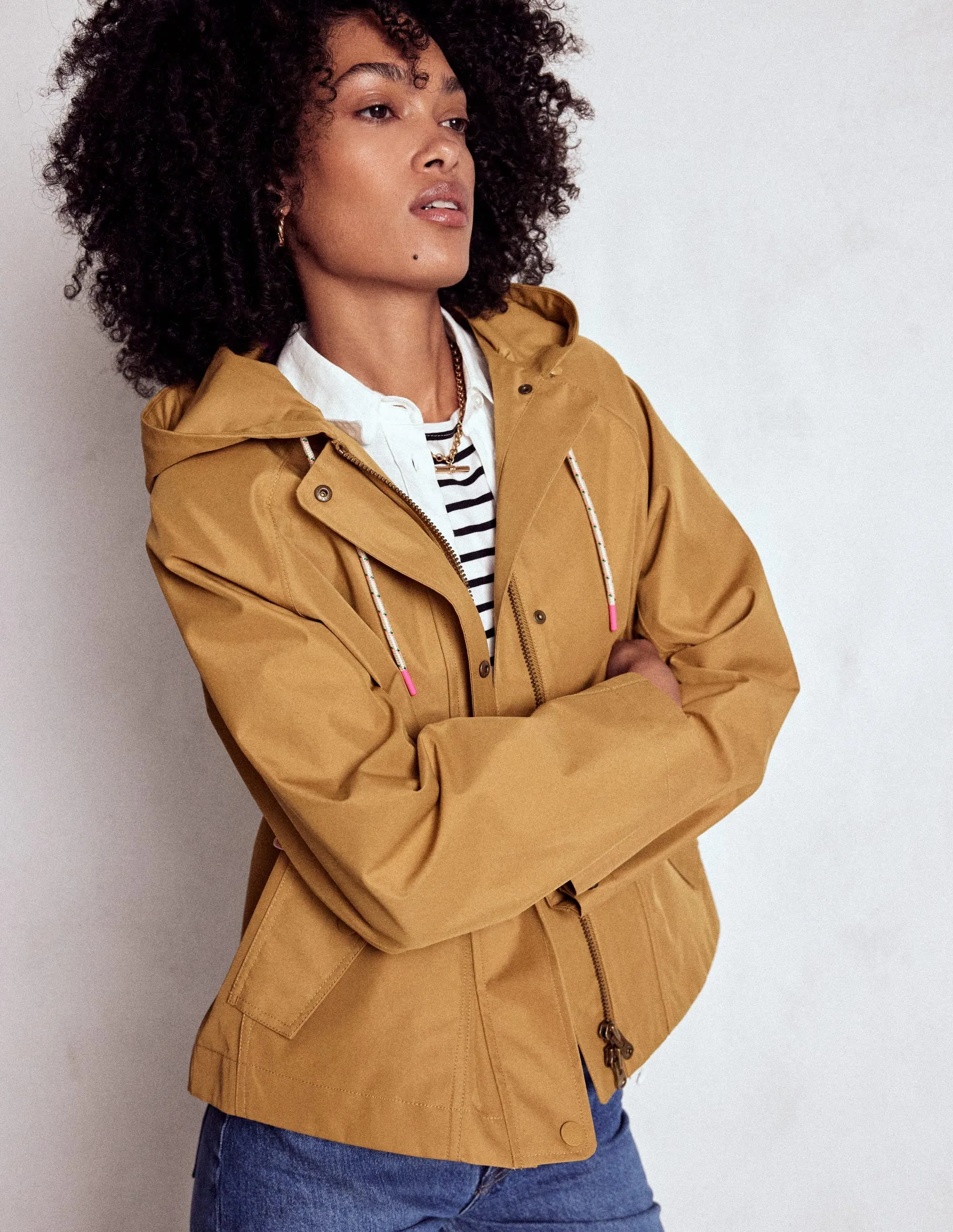 Lightweight Rain Mac-Hazelnut Brown Breathable Softshell Layer