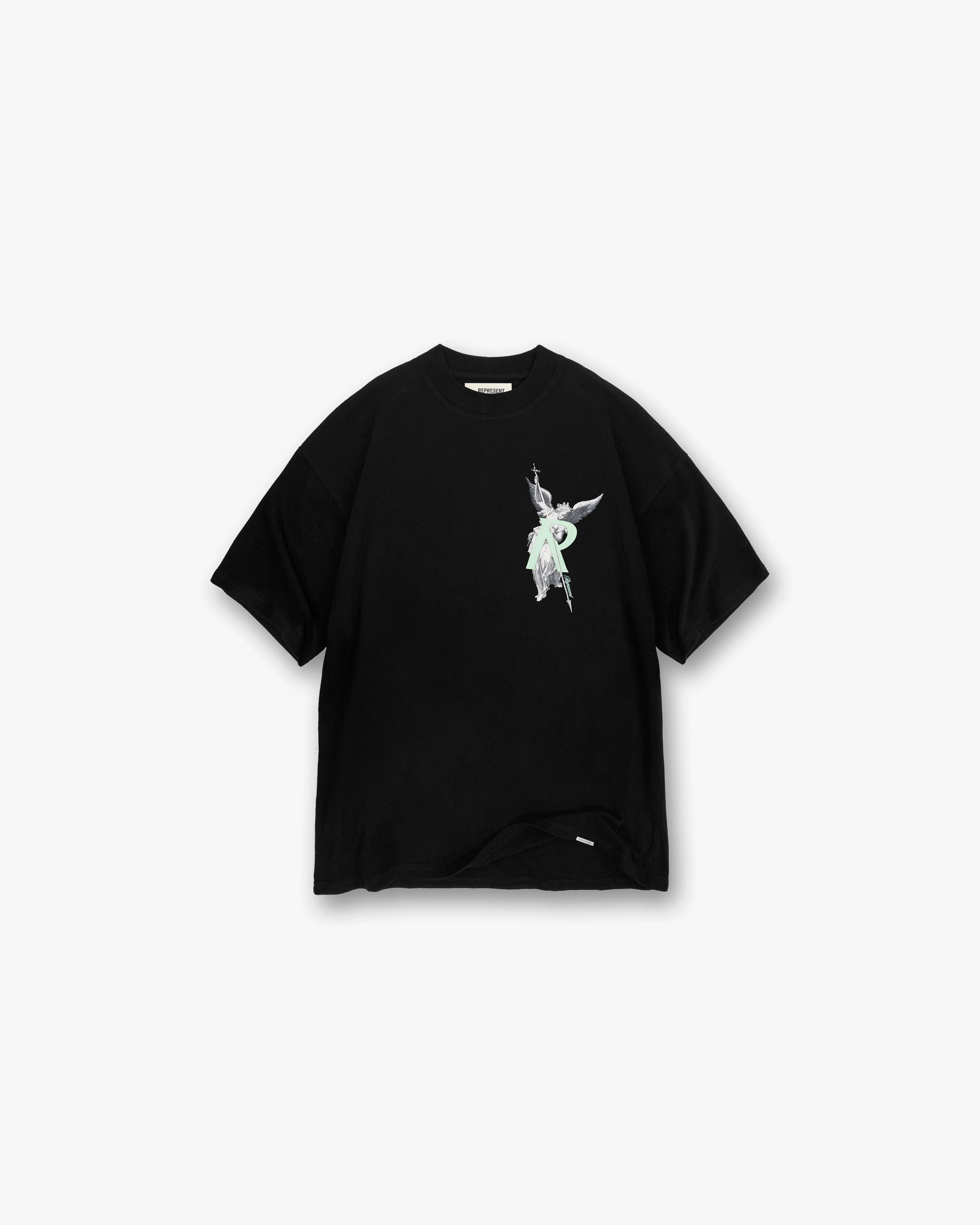 Archangel Initial T-Shirt - Jet Black Casual Look Wear Street Style