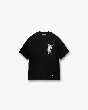 Archangel Initial T-Shirt - Jet Black Casual Look Wear Street Style