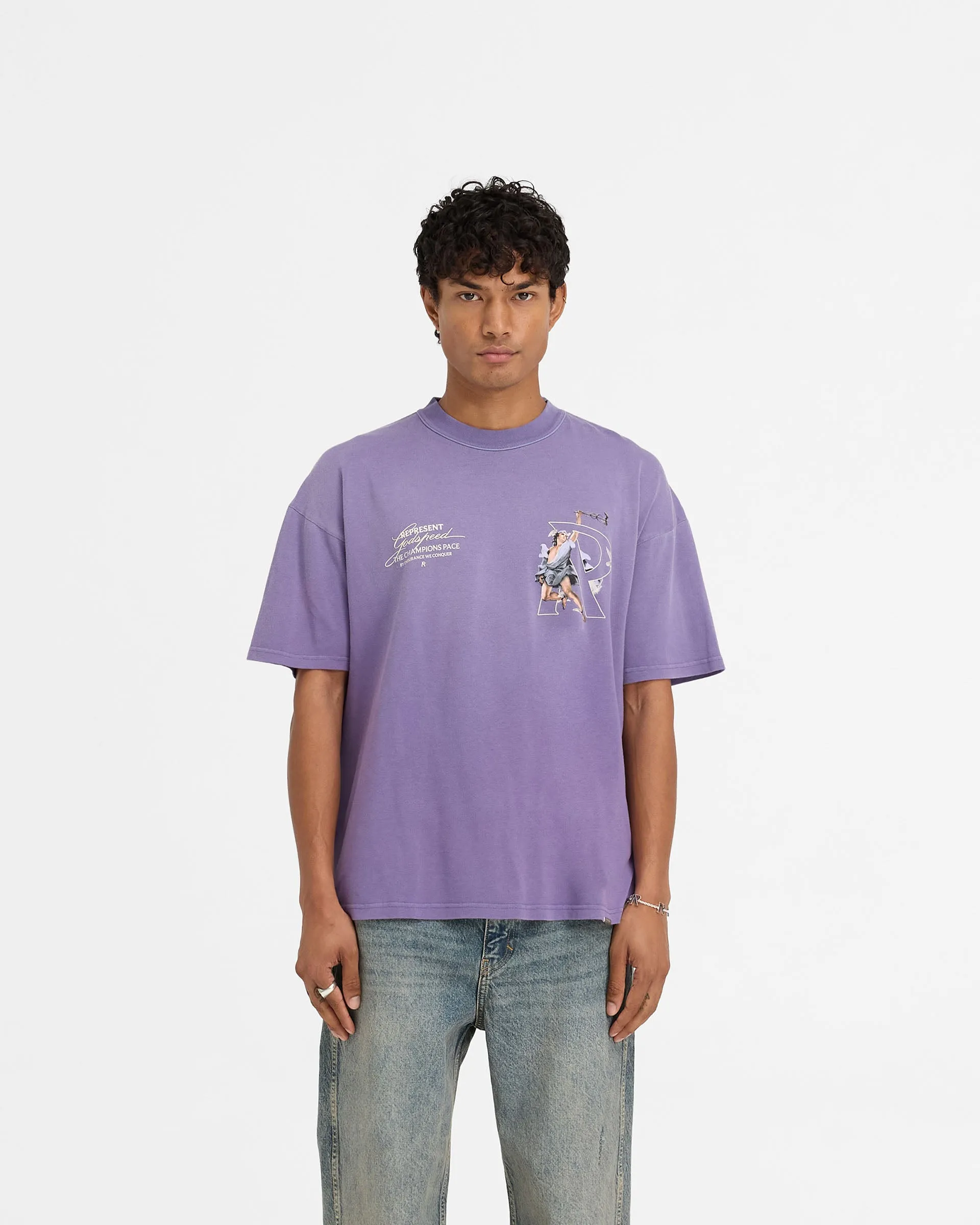 Hermes T-Shirt - Purple Perfect Comfort Wear Fashionable Fit