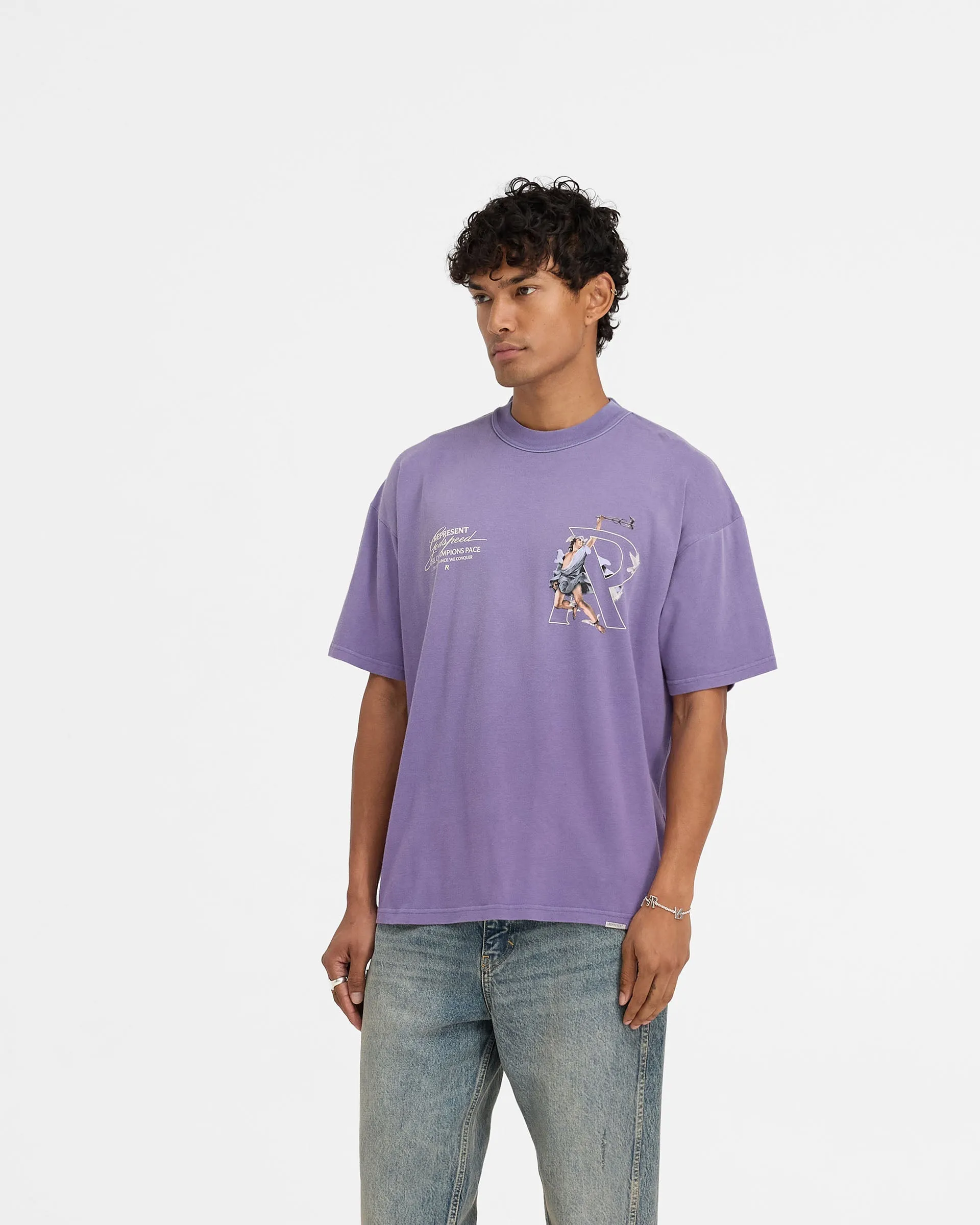 Hermes T-Shirt - Purple Ethically Sourced Cotton