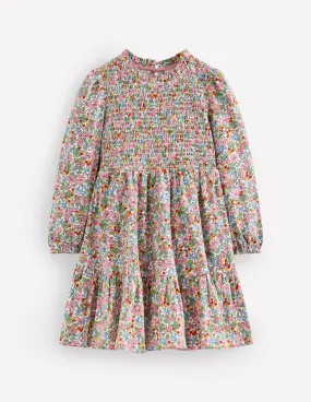 Aurora Long Sleeve Dress-Soft Ivory Berry Floral Floral-Pattern