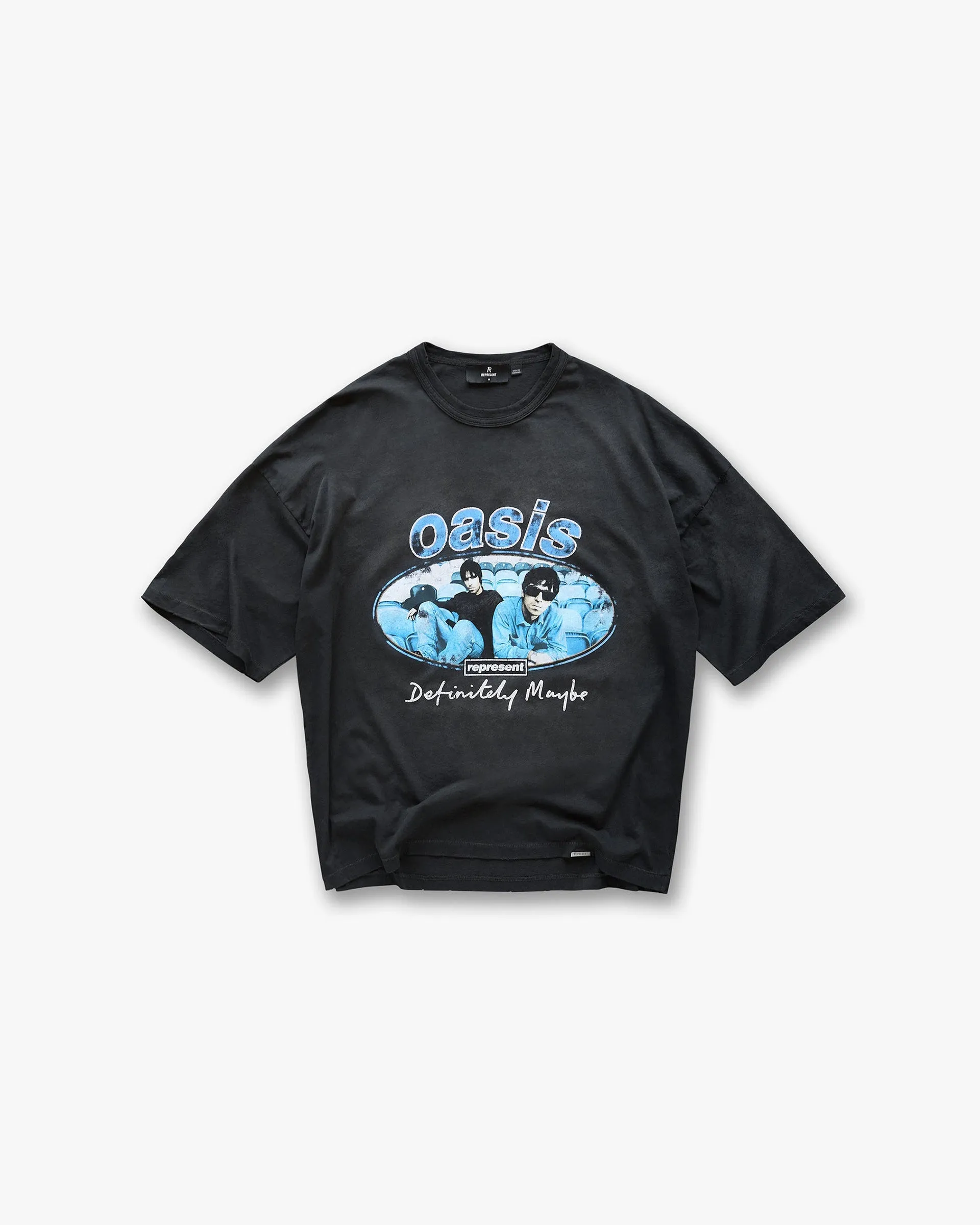 Represent X Oasis Maine Road T-Shirt - Washed Black Sport Wear Relaxed Movement
