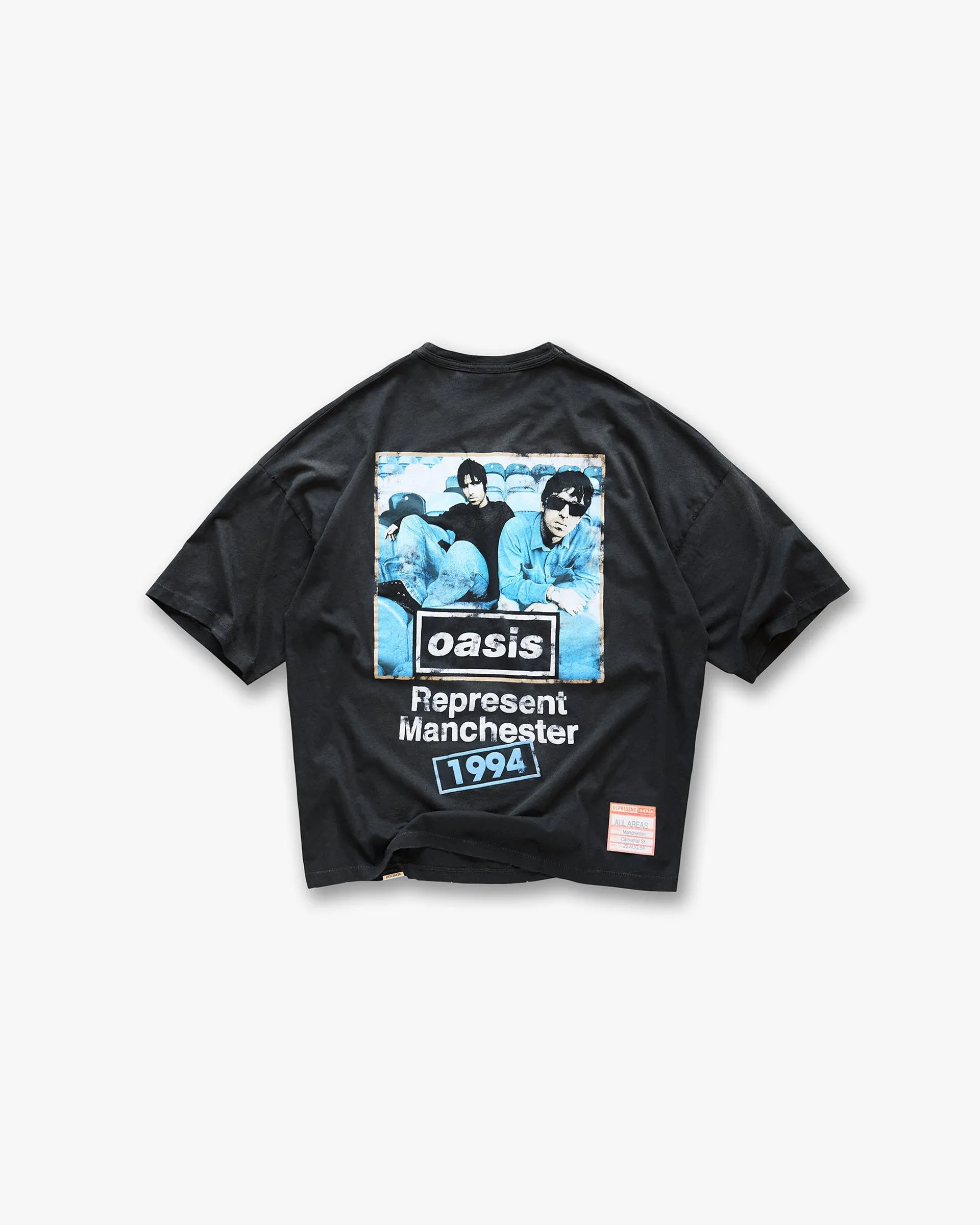 Sport Performance Design Micro Perforated Fabric Represent X Oasis Maine Road T-Shirt - Washed Black