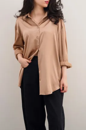 BASIC SILK SHIRT Easy Styling Lightweight Feel