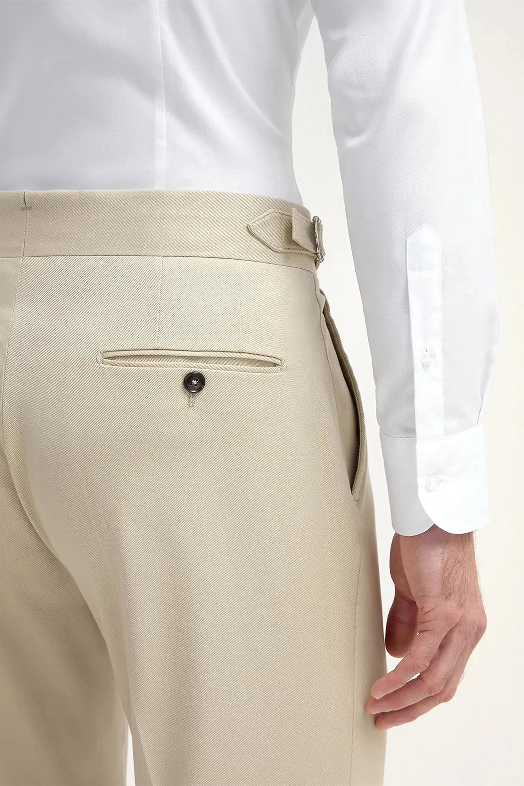 Beige cotton Soragna trousers - Made in Italy yoga mode