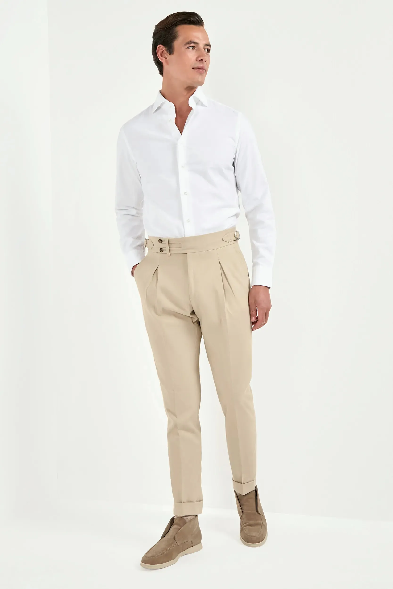 Beige Limited Edition trousers - Made in Italy Flexible Joints Outdoor Footwear