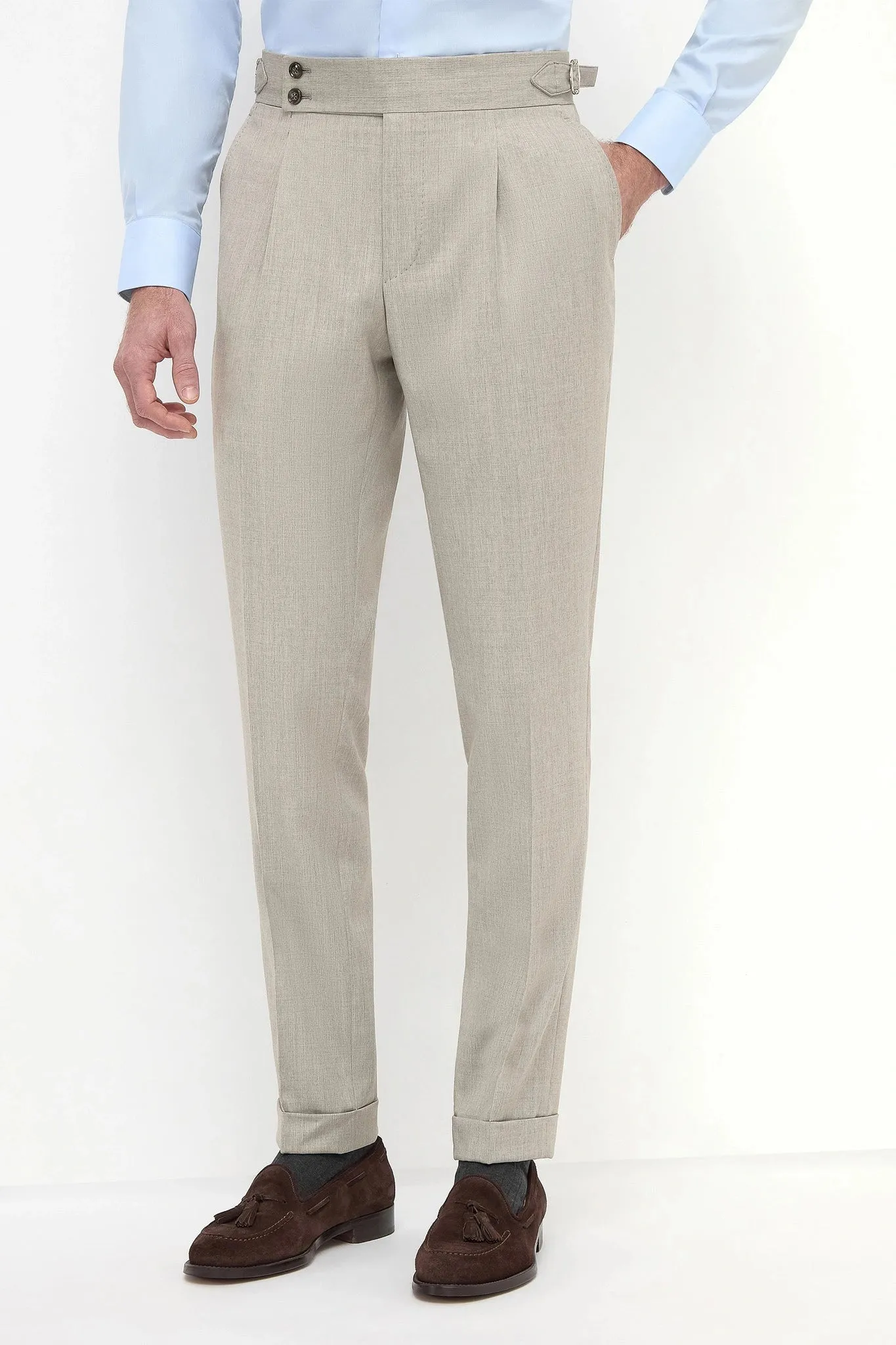 Beige Soragna trousers - Made in Italy Fantasy Mood