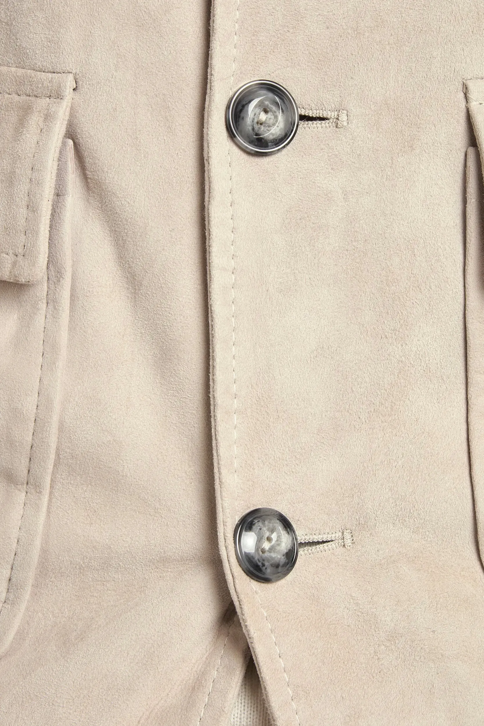 Easy Fit Fable Core Beige suede and knit bomber - Made in Italy