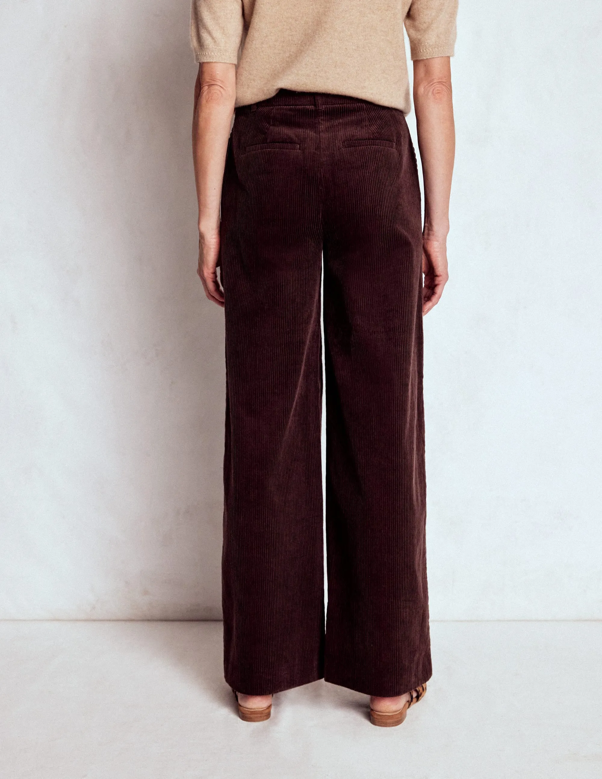 Belgravia Cord Trousers-Deep Aubergine Performance Wear