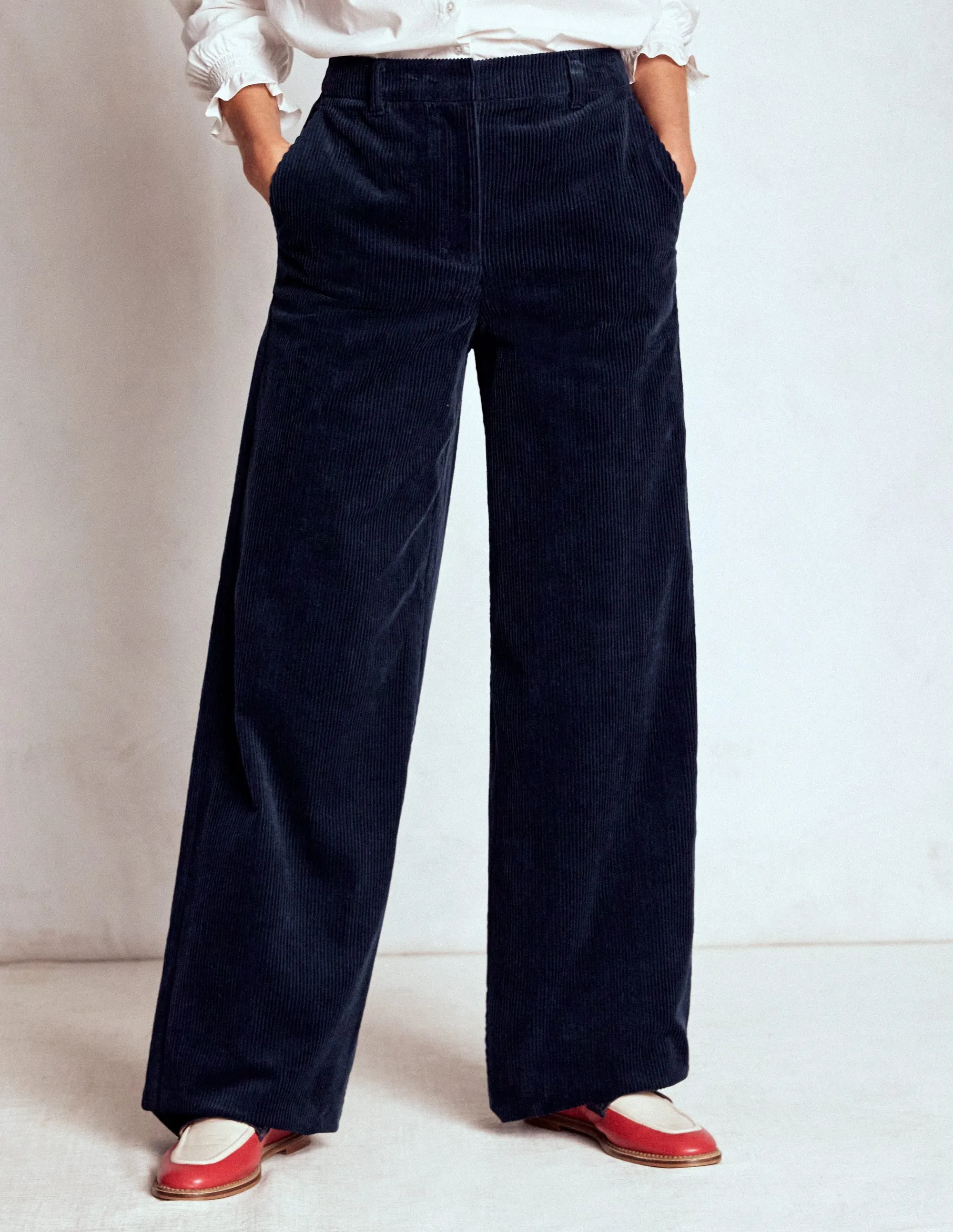 Belgravia Cord Trousers-Navy Active Look