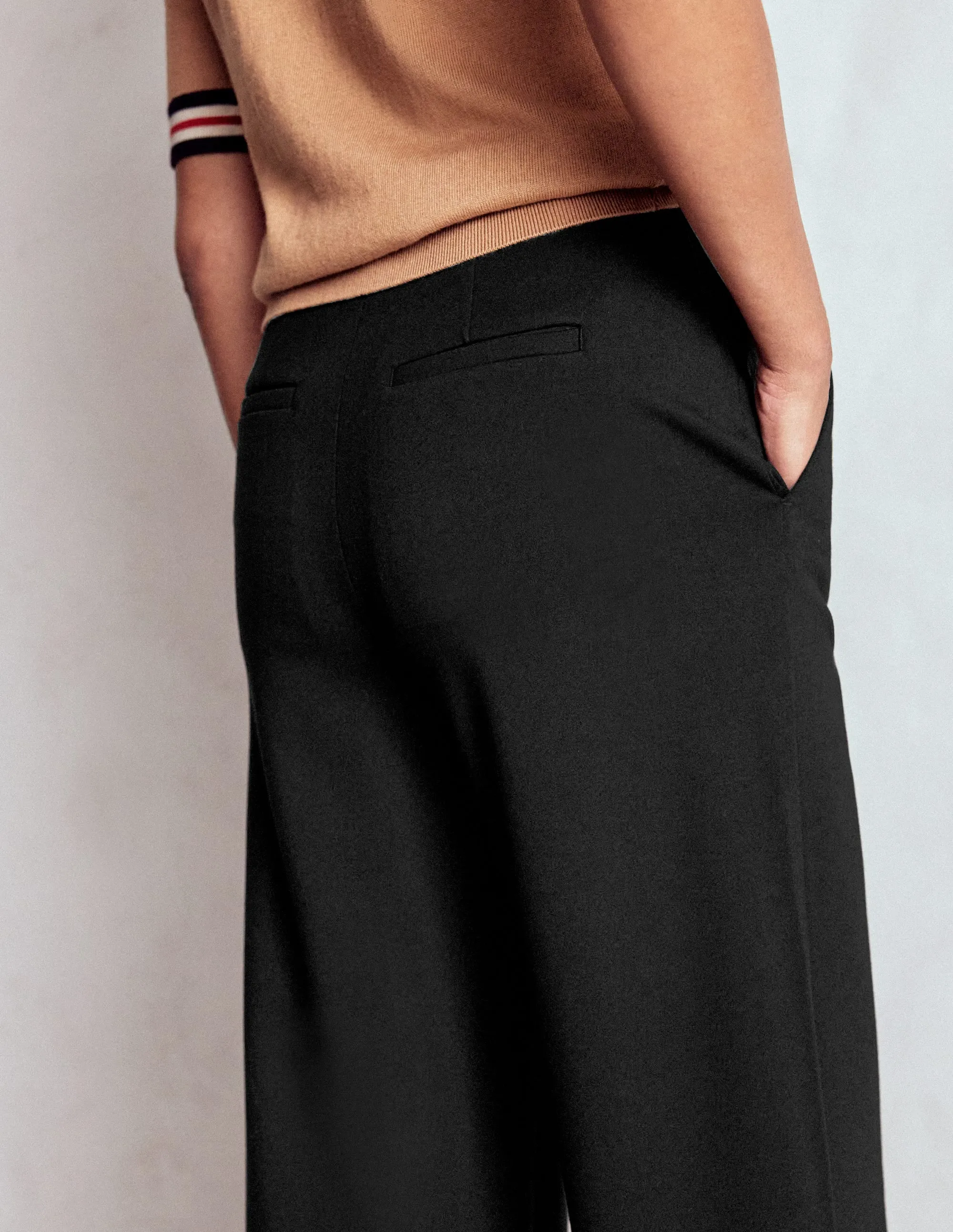 Belgravia Ponte Crop Trousers-BLACK No Tag Light Waist