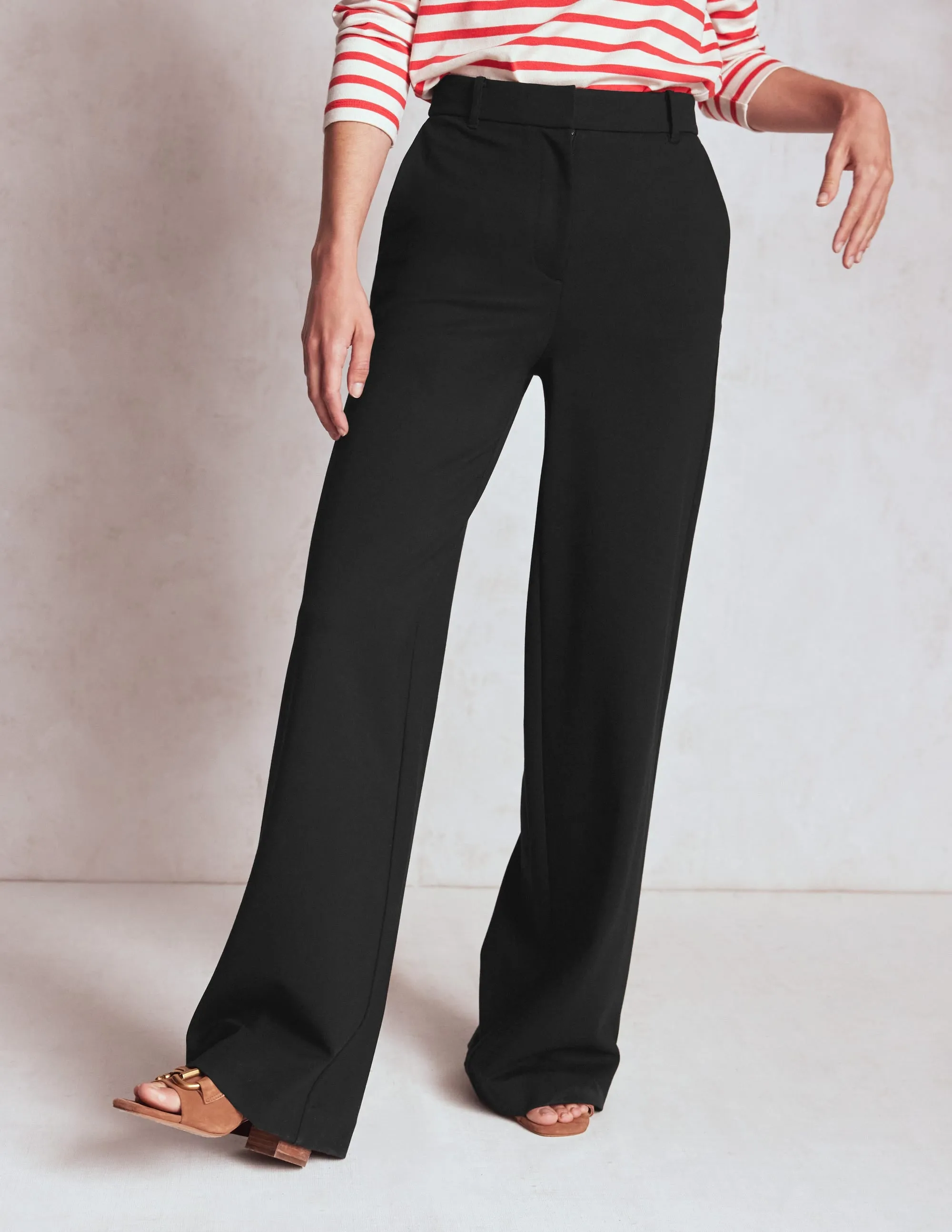Modern Utility Belgravia Ponte Trousers-Black