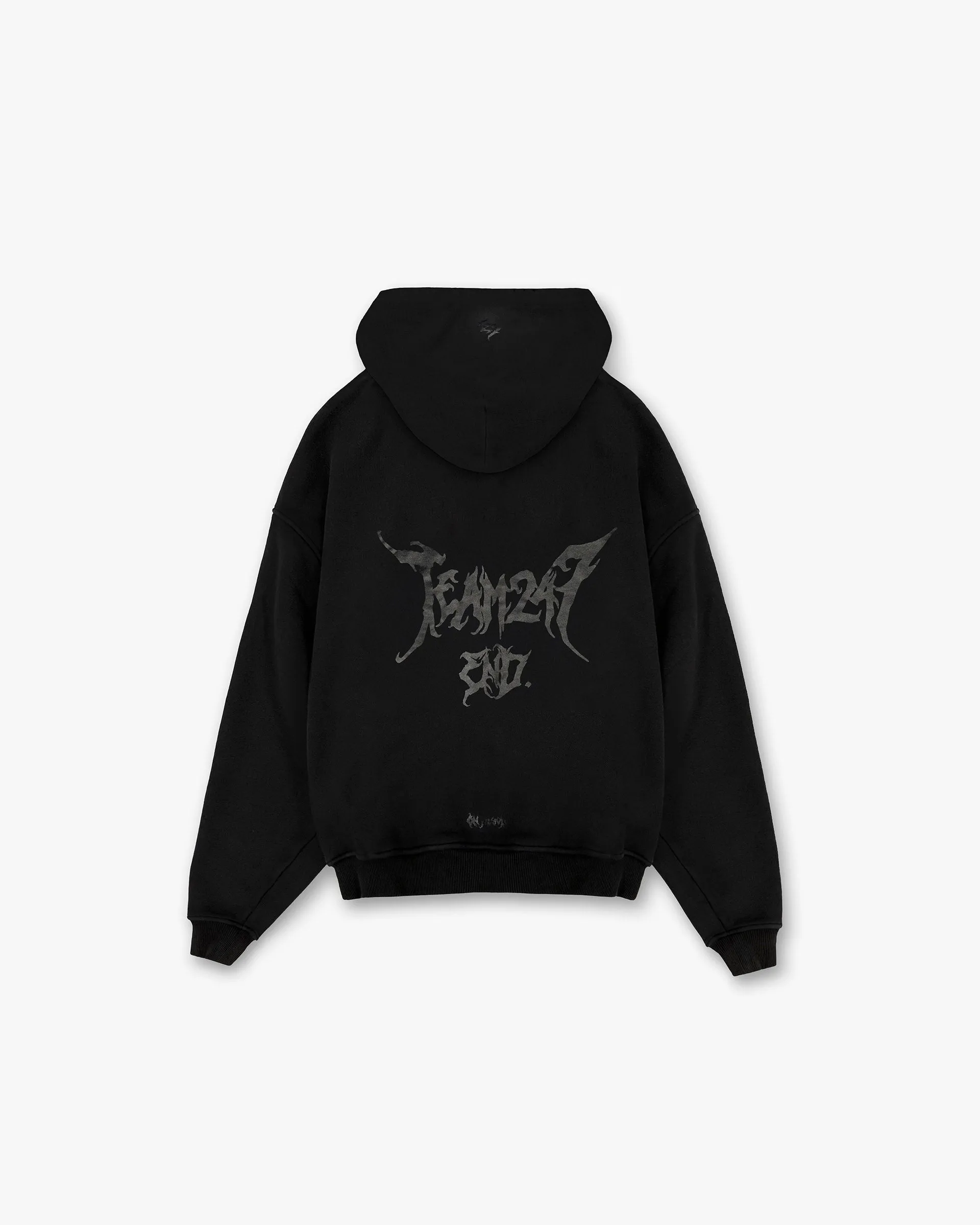 Luxury Seasonal Trend Team 247 X END Oversized Hoodie - Jet Black