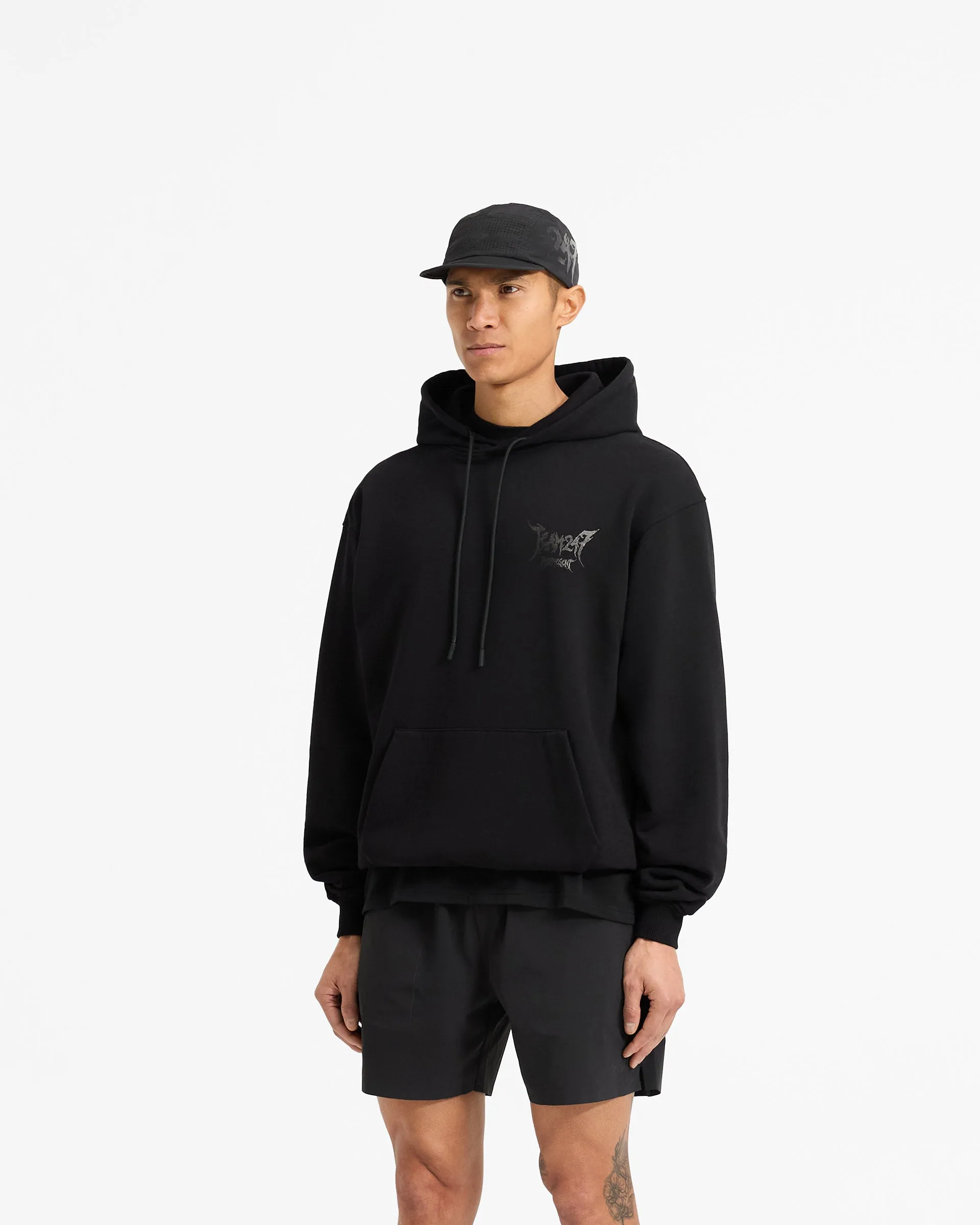 Team 247 X END Oversized Hoodie - Jet Black thermal Velvet