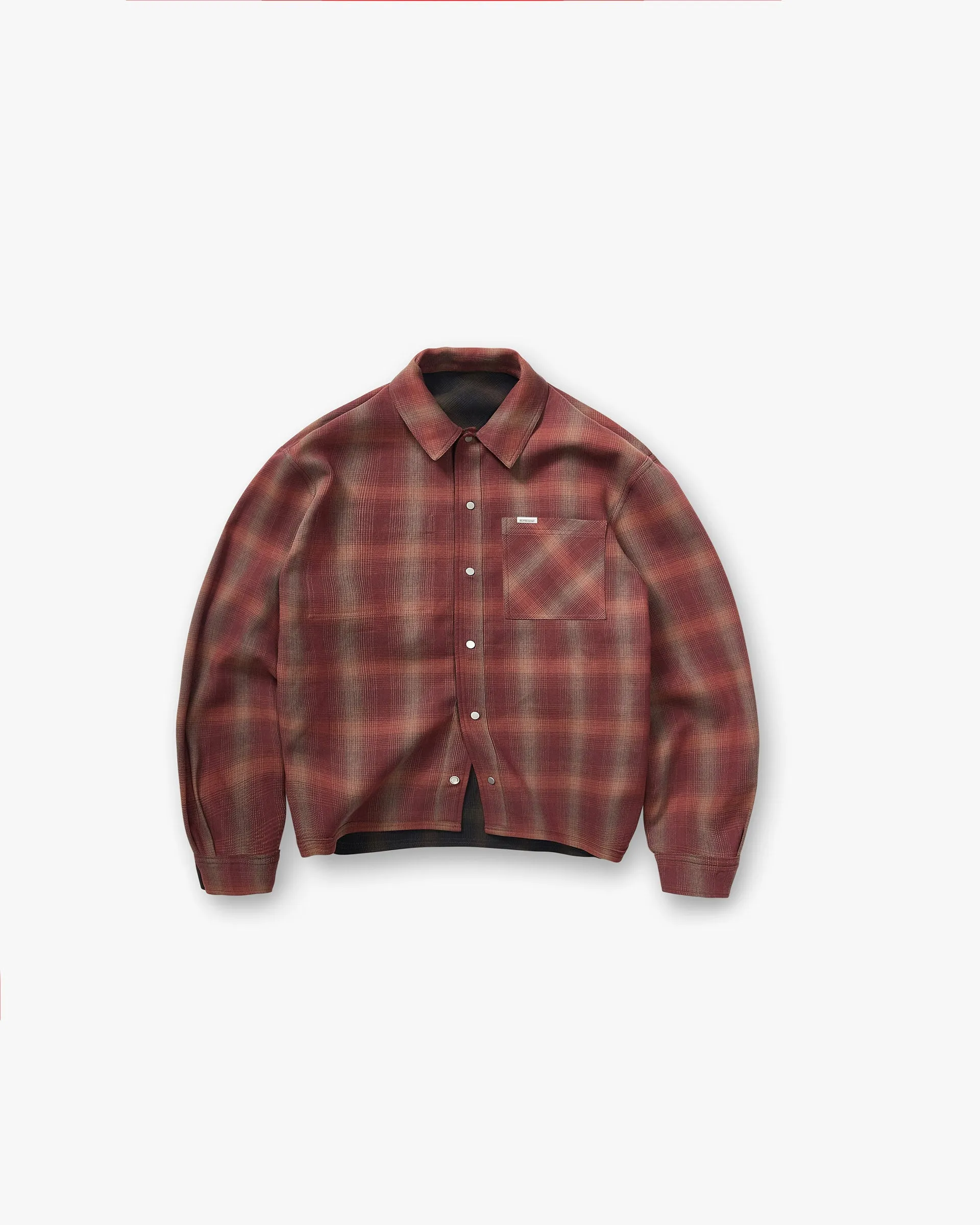 Bonded Reversible Check Shirt - Nero Subtle design