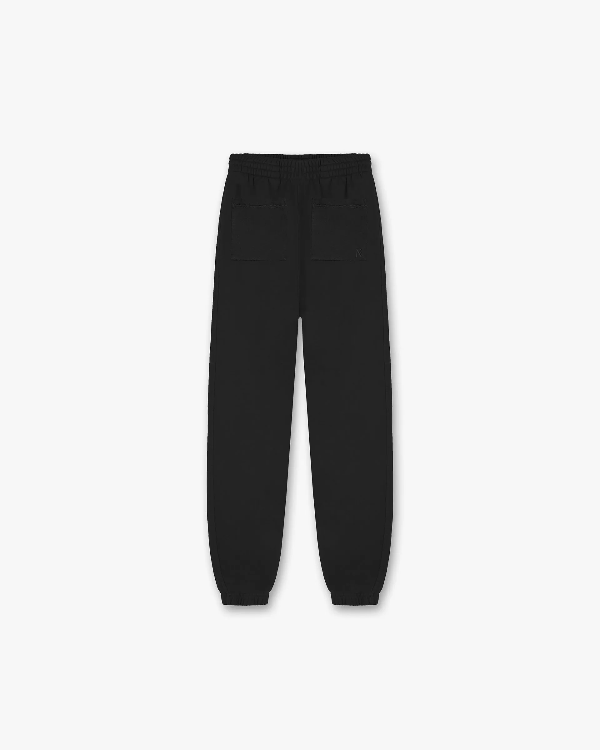UVProtectiveLayer Hidden Zip Pockets Initial Cuffed Sweatpant - Black