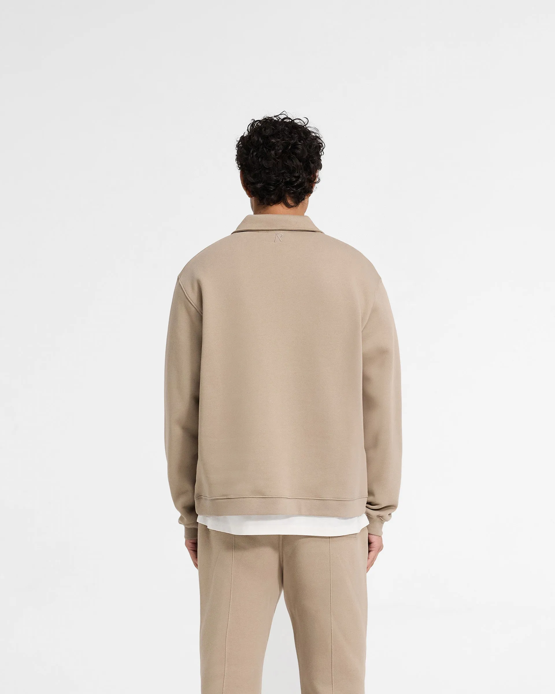 Initial Boxy Quarter Zip - Dune Cozy clothing