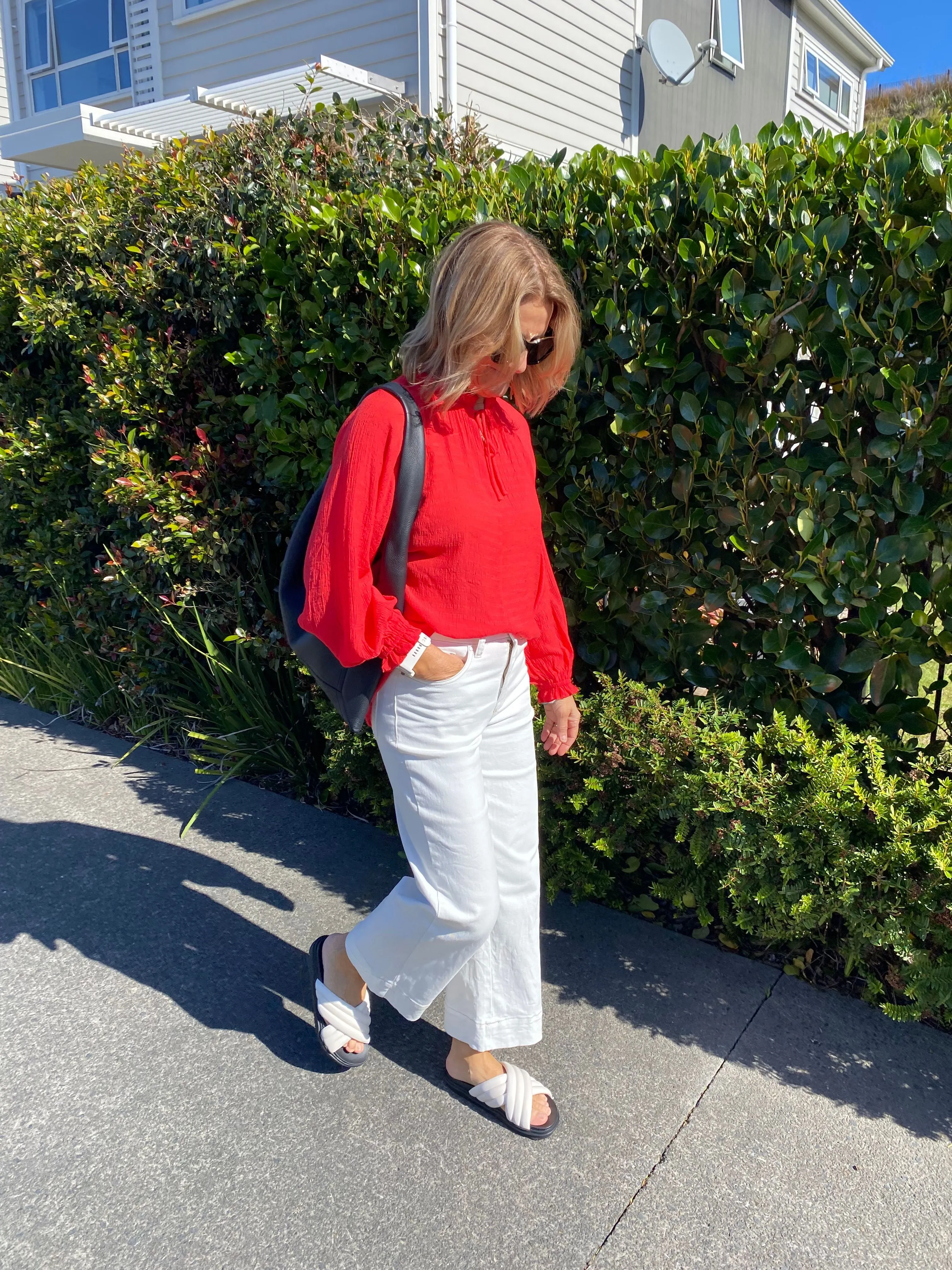 Shine On Label Harvest Poet Blouse Coral Raglan Sleeve