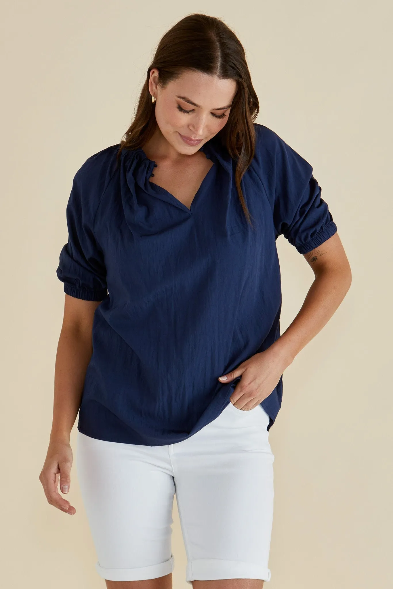 NoSlipSurface Betty Basics Joanne Blouse Navy Blue