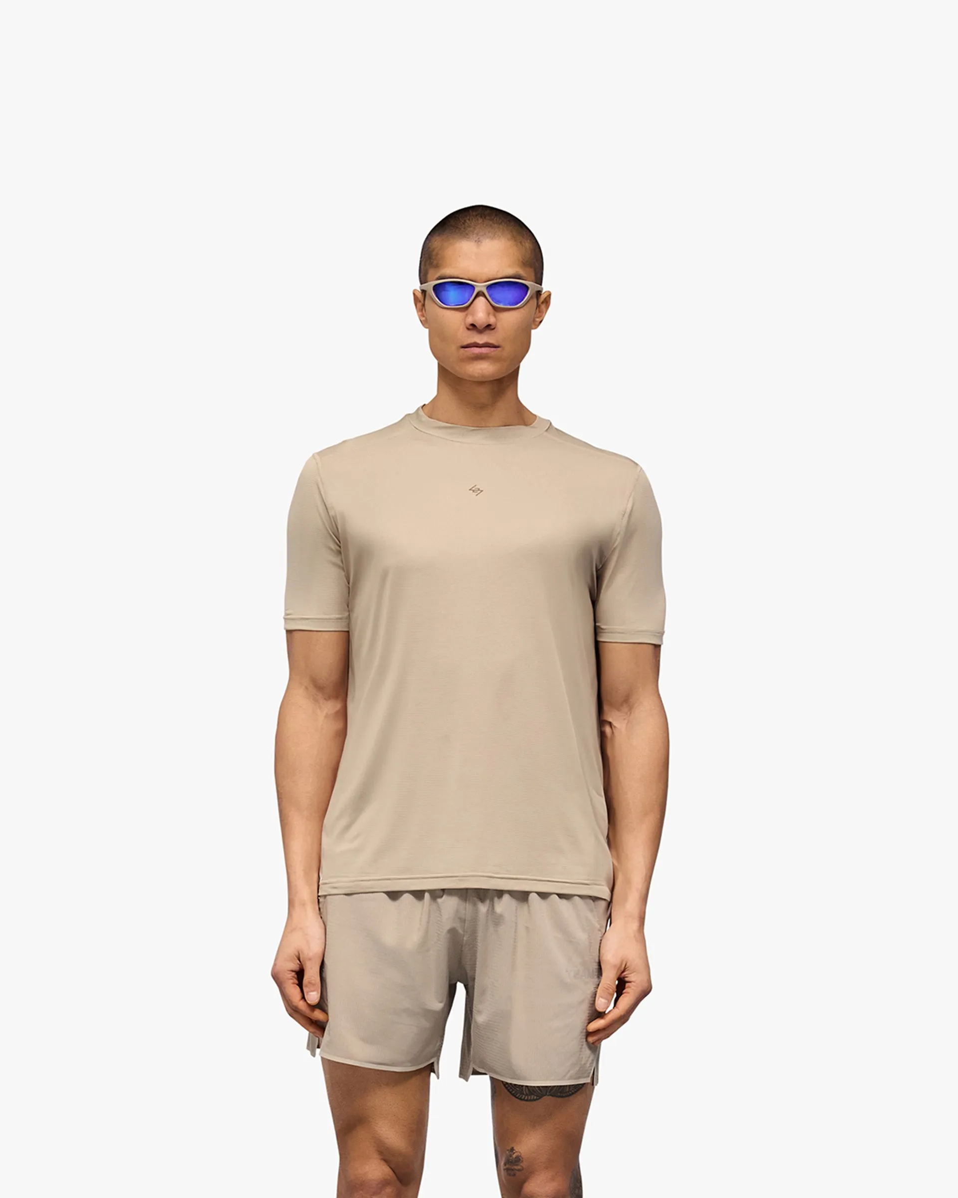 247 Contour Run T-Shirt - Pebble timeless